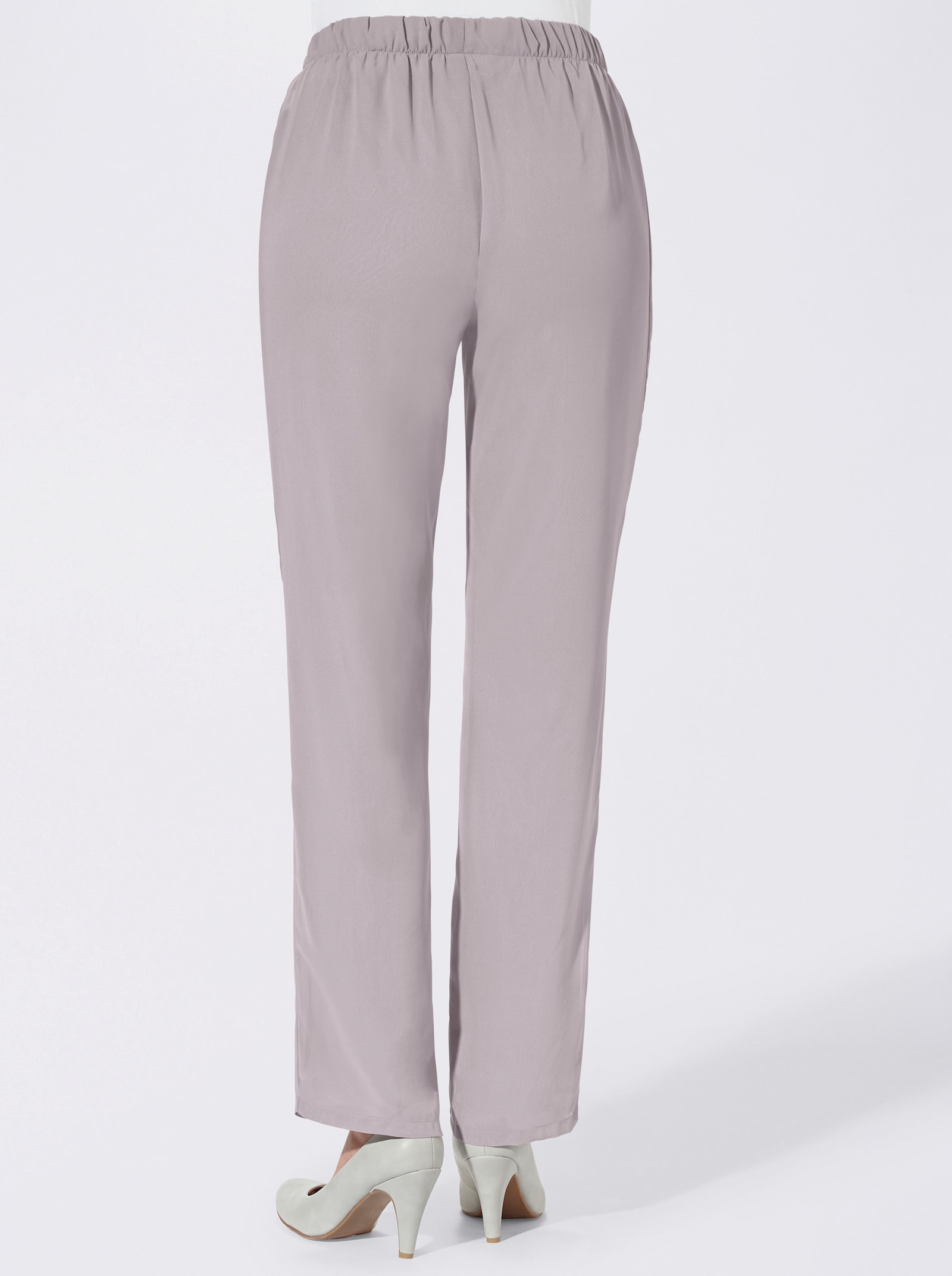 Palazzohose mit Rundum-Dehnbund - grau