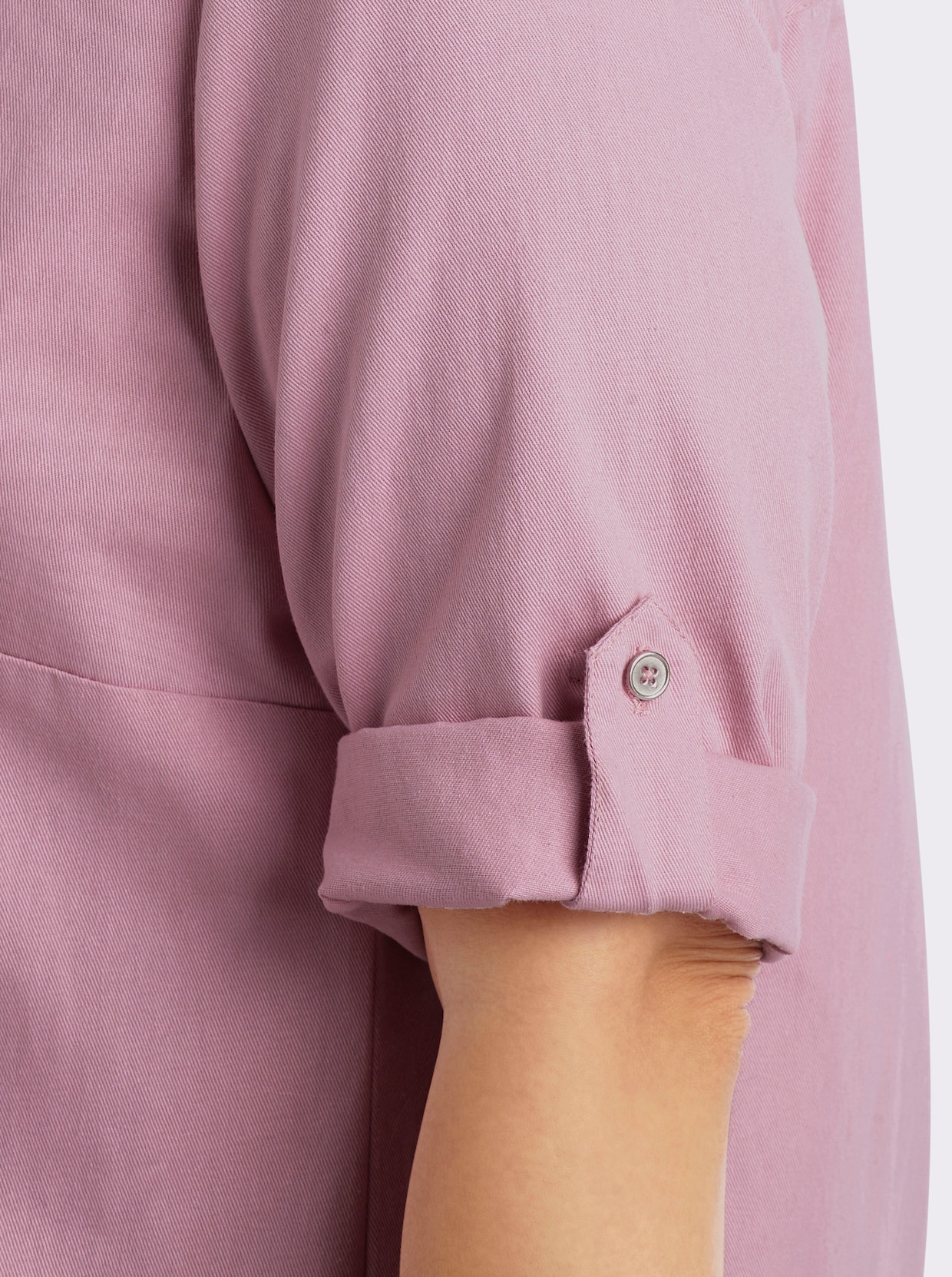 Jeanskleid in Schlupfform - rosé