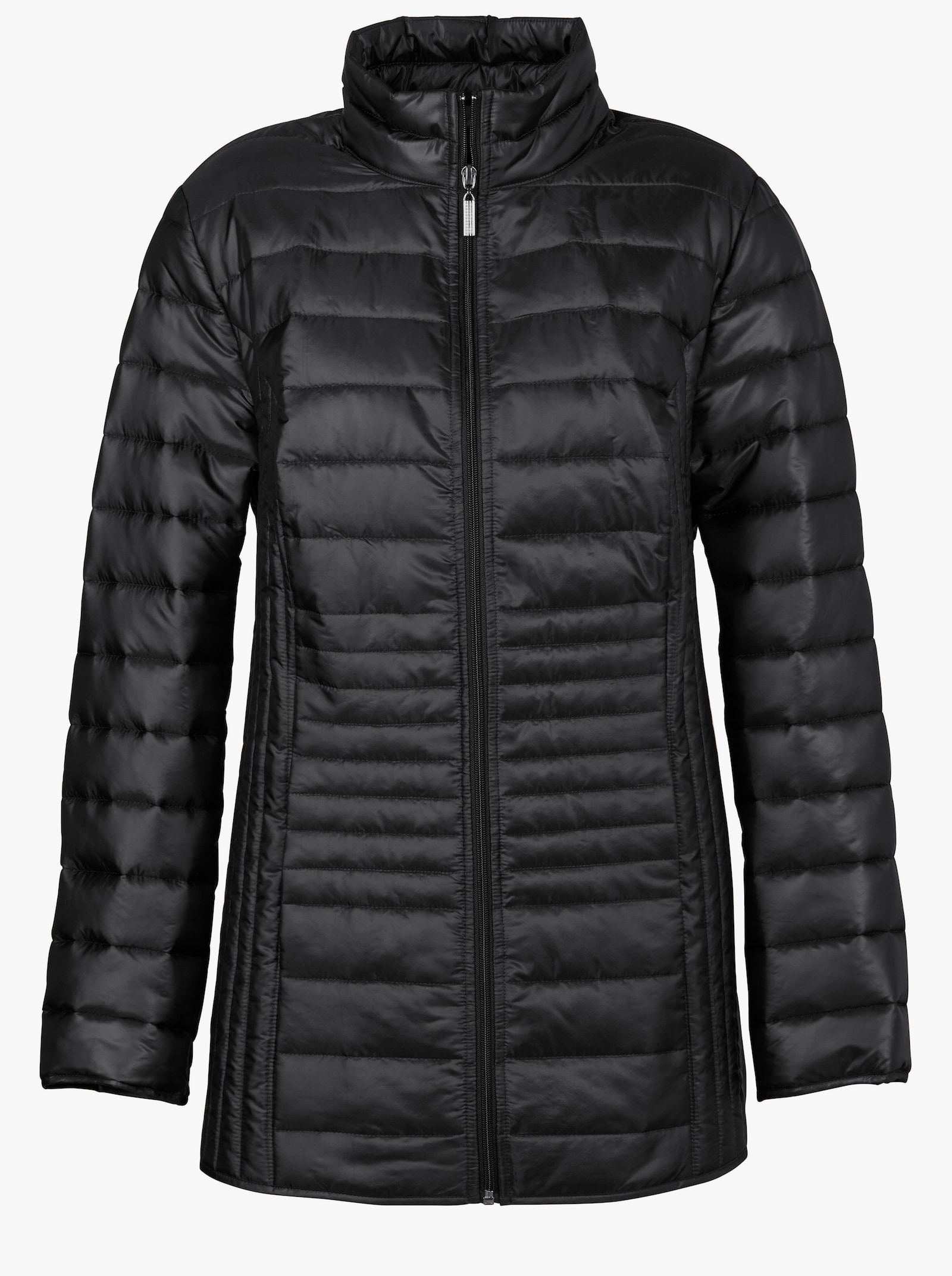 Steppjacke mit vertikalem Muster - schwarz