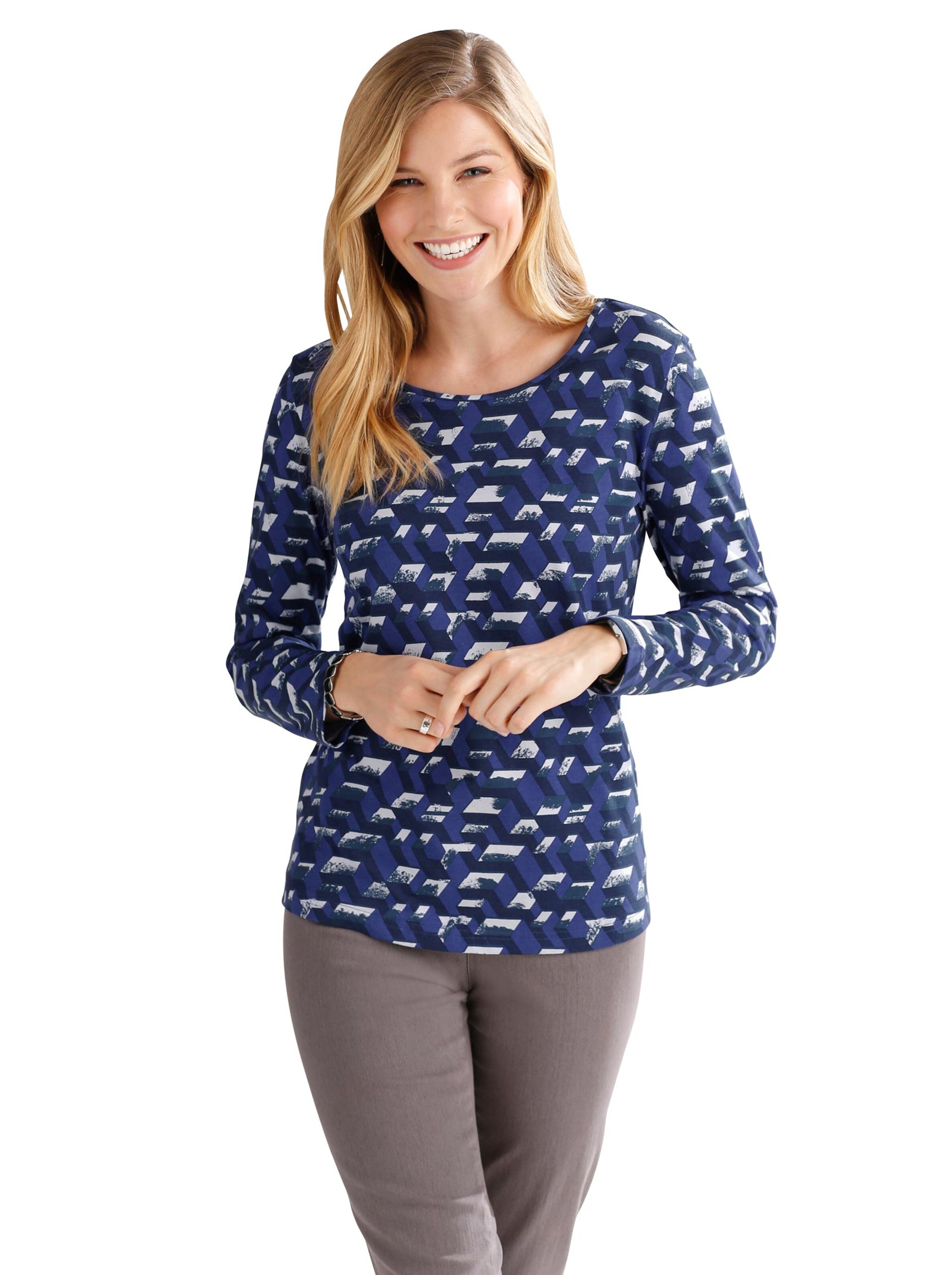 Shirt - marine-gemustert