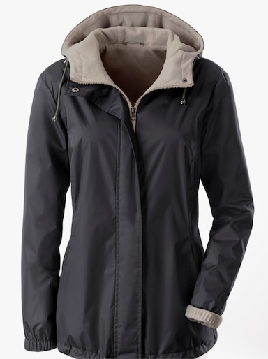 Funktionsjacke mit Innentasche, knöpfbar - schwarz