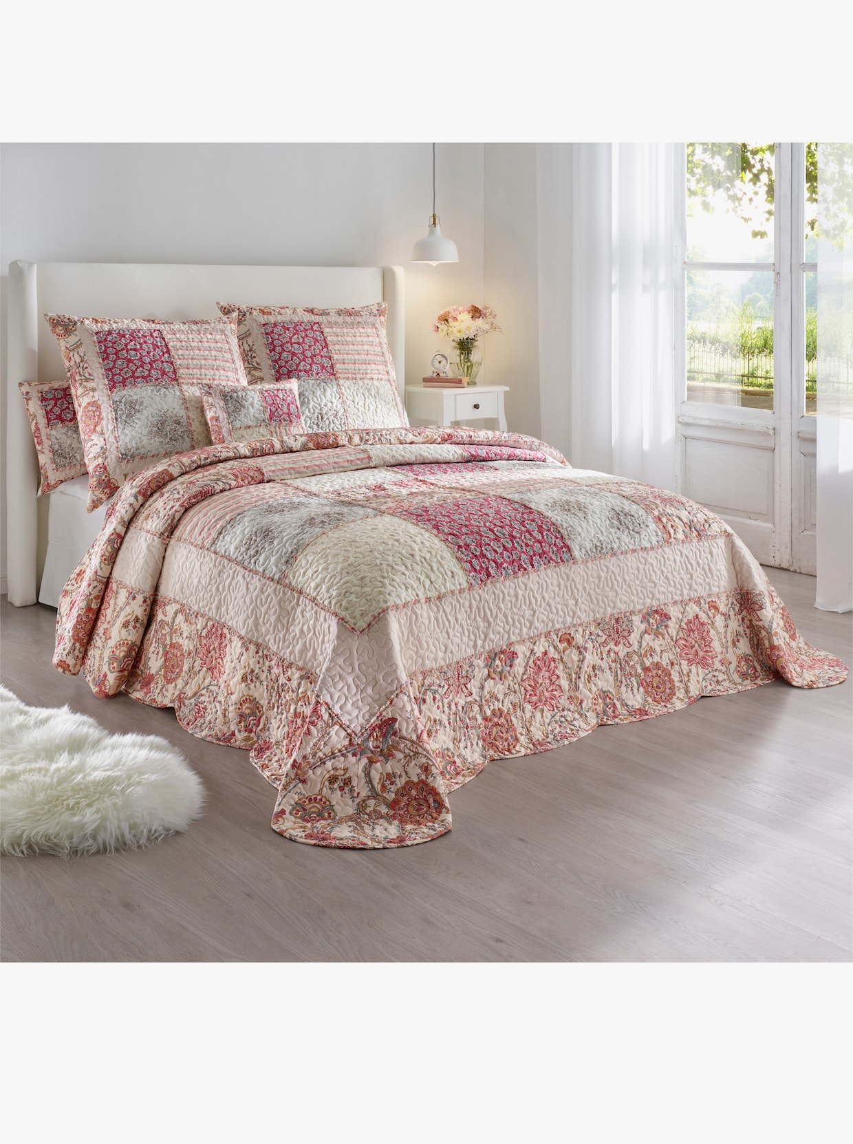 heine home Sprei - ecru/bessenrood