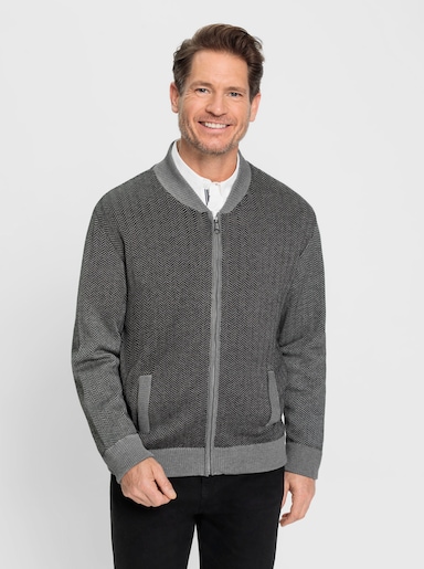 Marco Donati Strickjacke - grau-gemustert