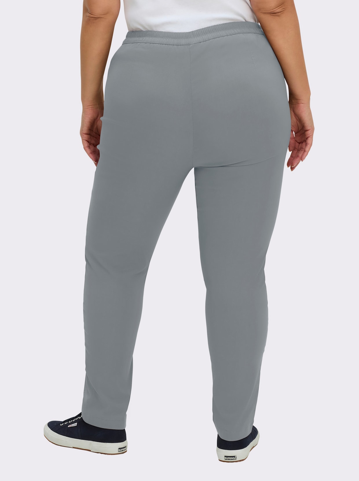 Bengalinhose mit Zierreißverschlüssen - grau