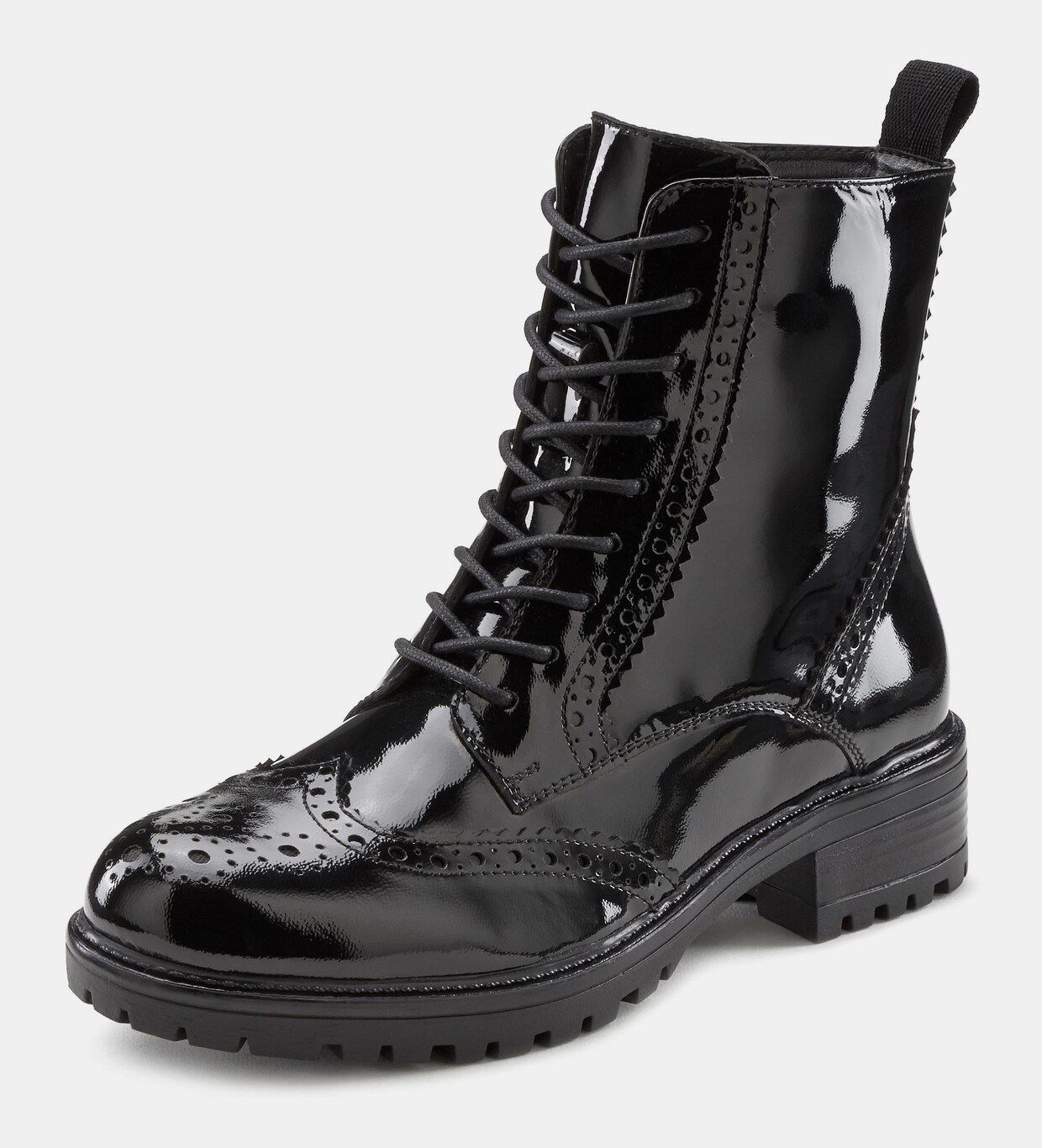 LASCANA Stiefelette - schwarz-shiny