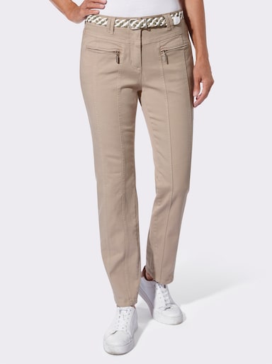 Hose in Baumwoll-Stretch-Qualität - beige