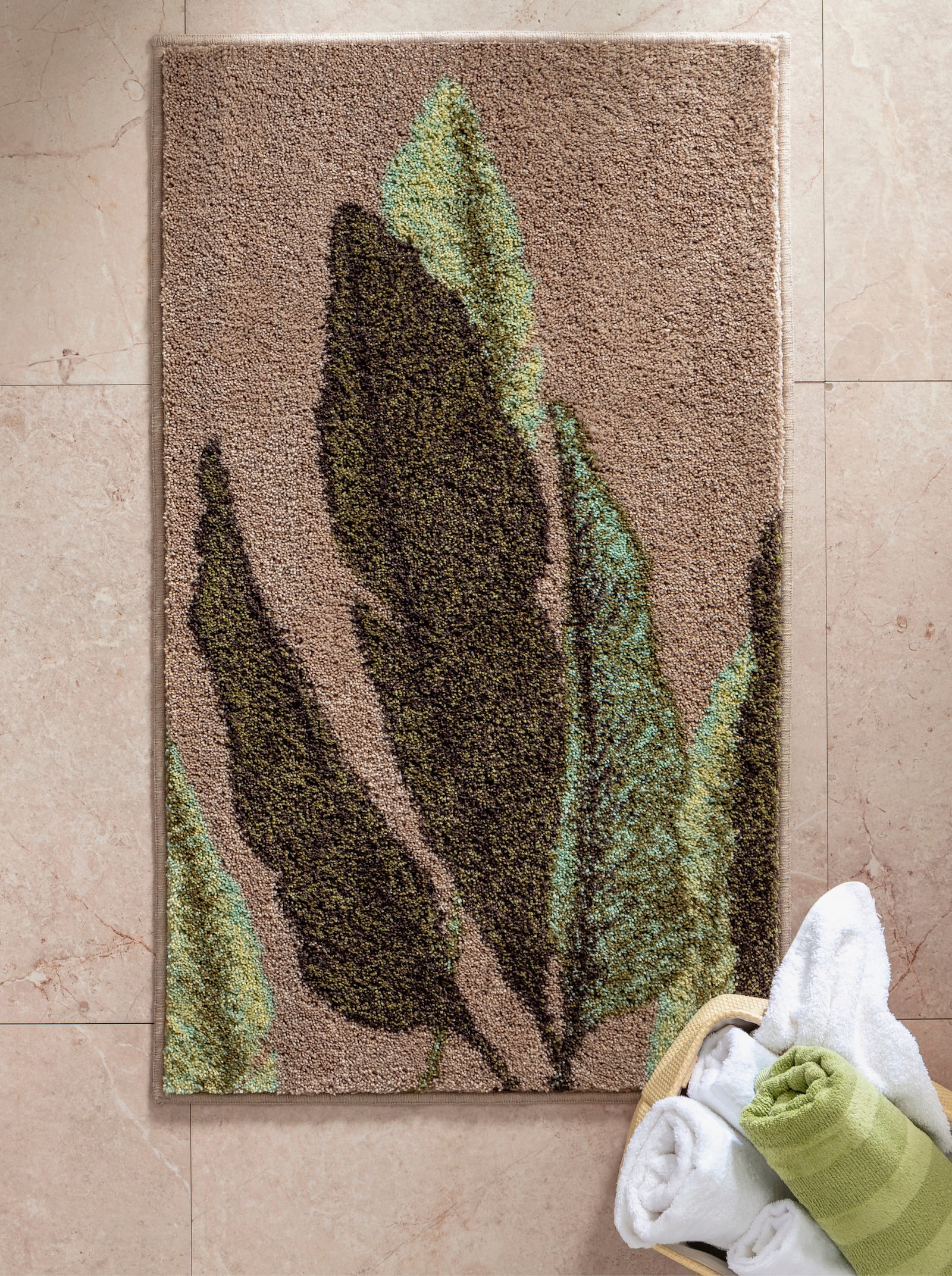 Grund Tapis de bain - beige-vert