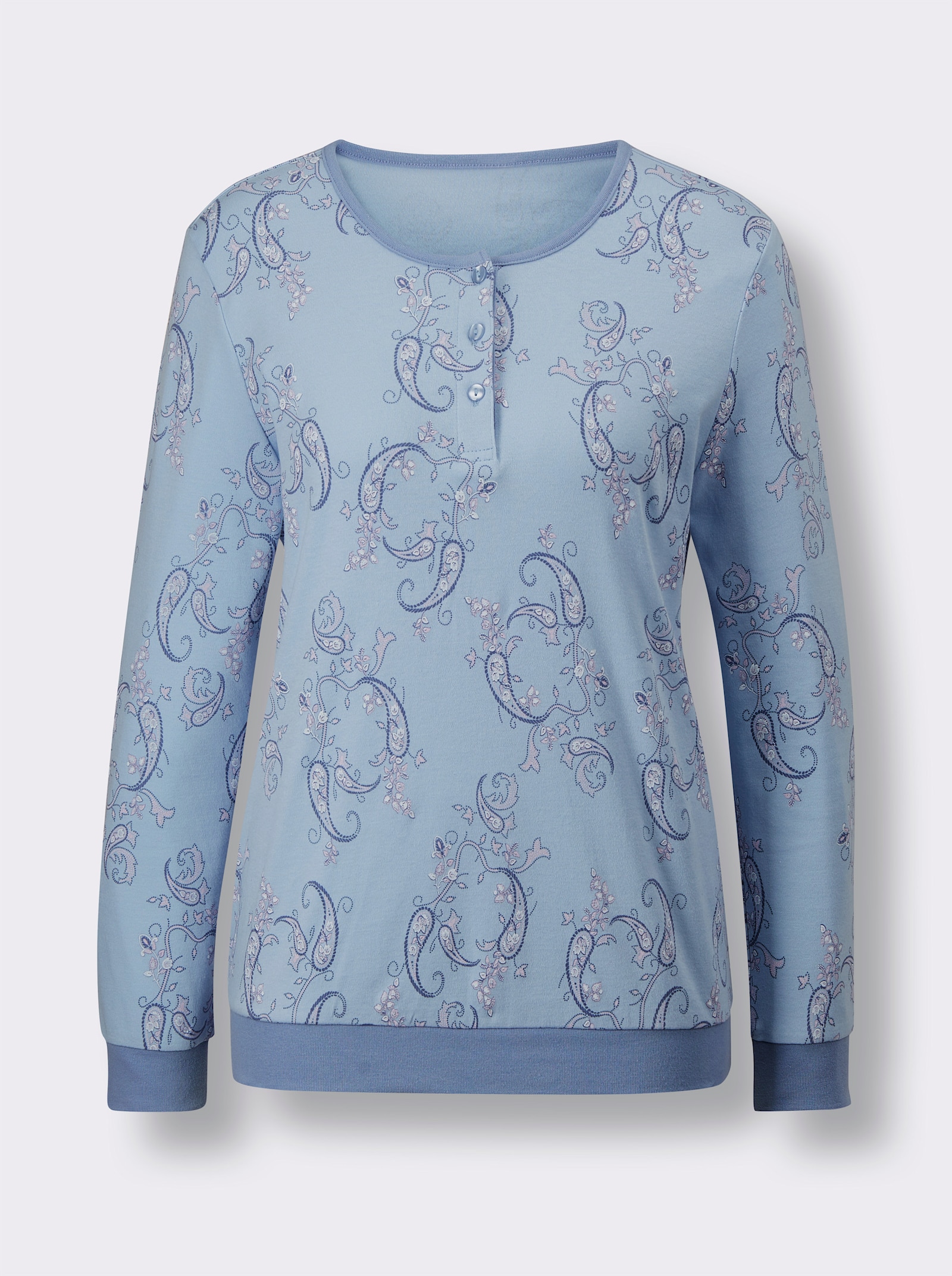 wäschepur Schlafanzug in formstabiler Interlock-Qualität - bleu