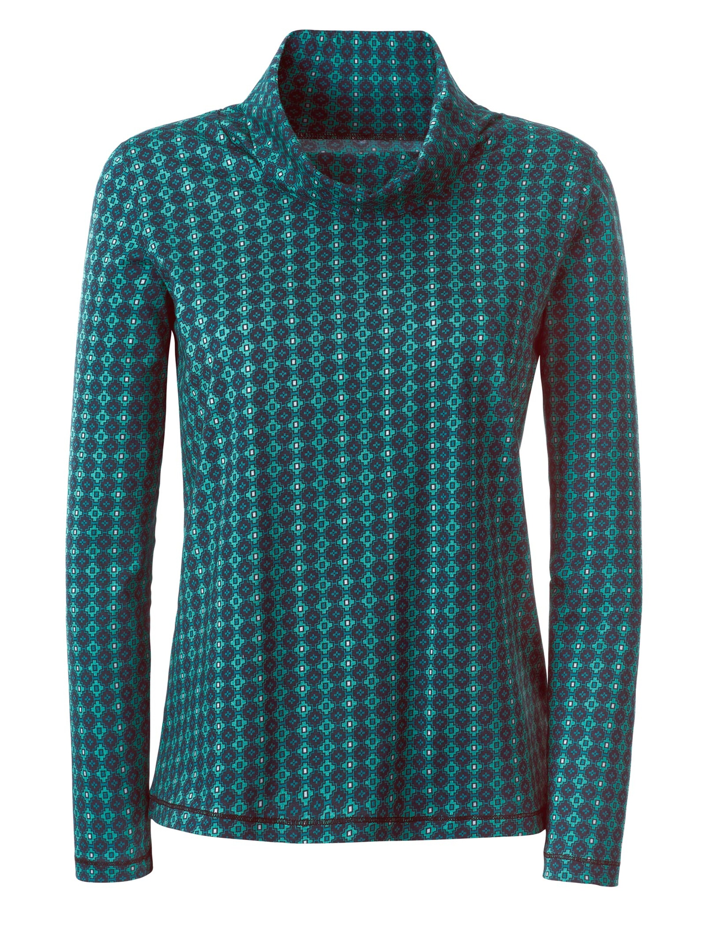 Shirt - grün-schwarz-gemustert