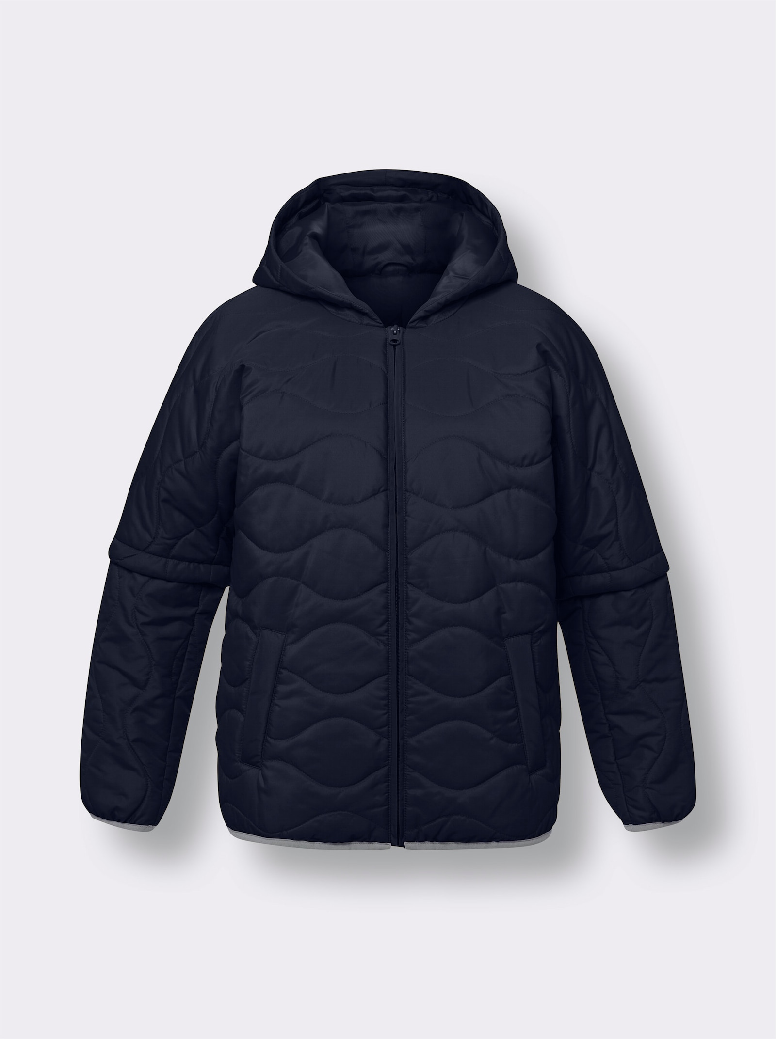 Steppjacke mit abnehmbaren Ärmeln - marine