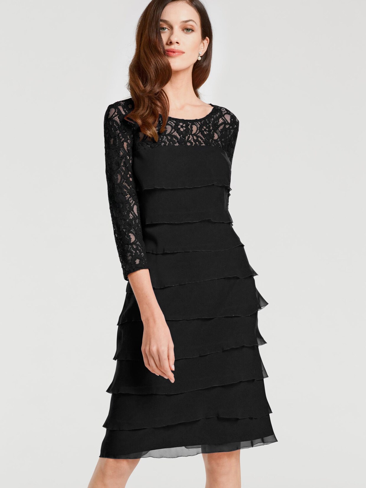 Patrizia Dini Spitzen-Kleid - schwarz