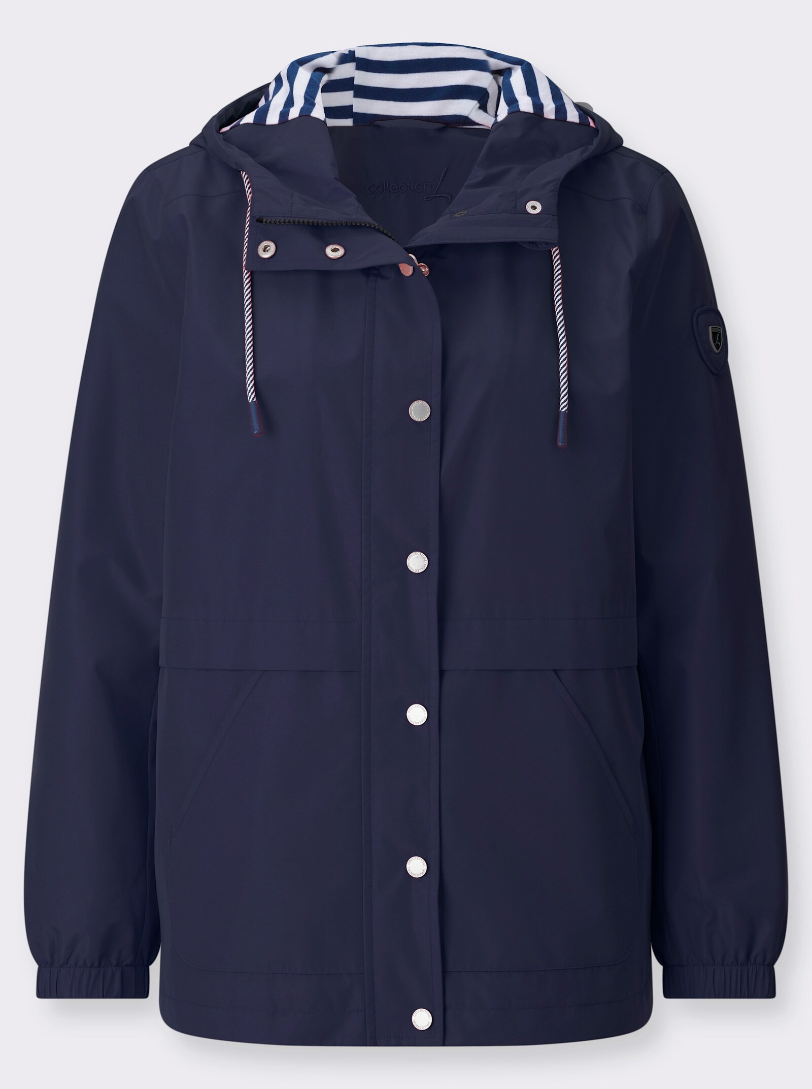 Übergangsjacke mit Kapuze - marine