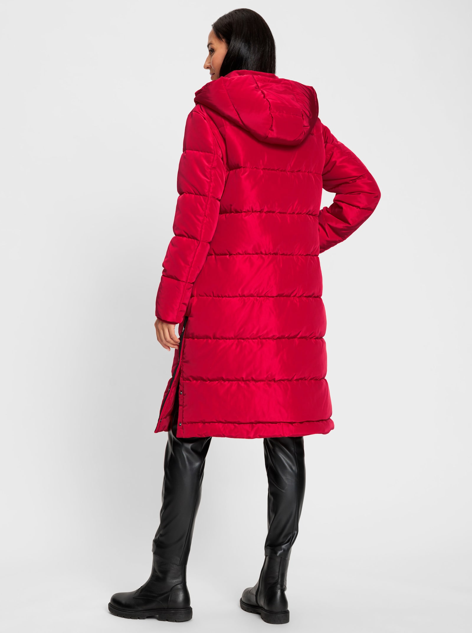heine Wintermantel mit Kapuze - erdbeere