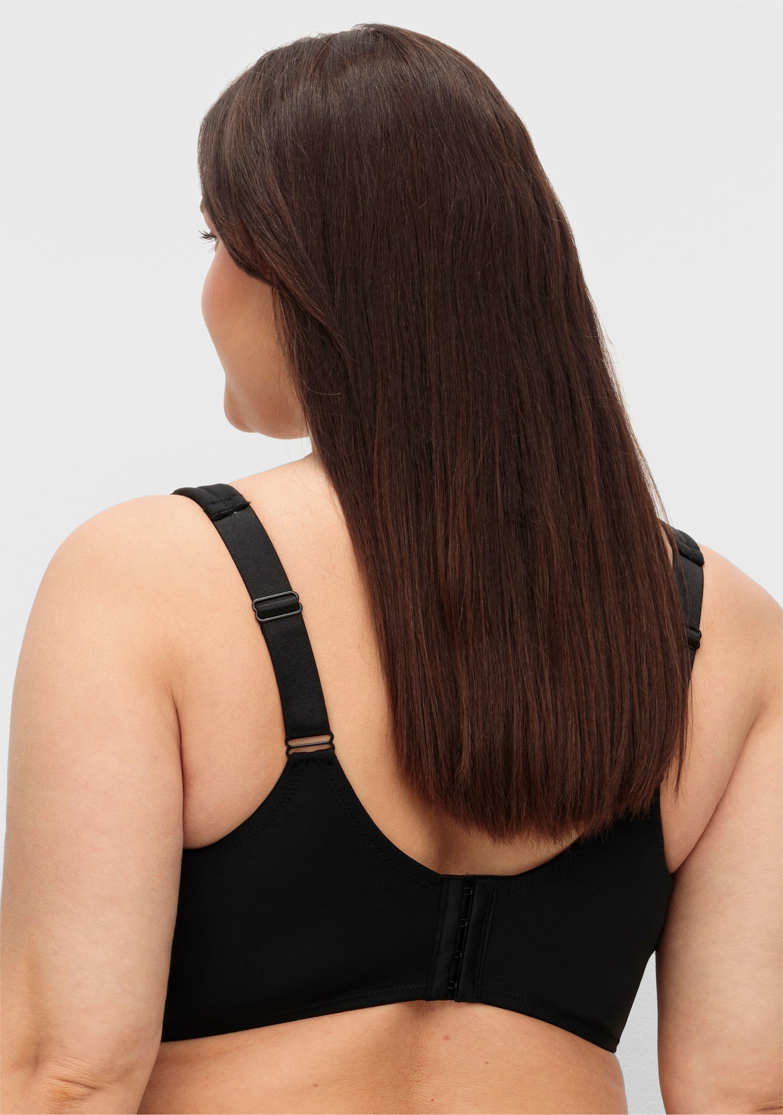 sheego Bügel-BH mit nahtlosen Cups - schwarz