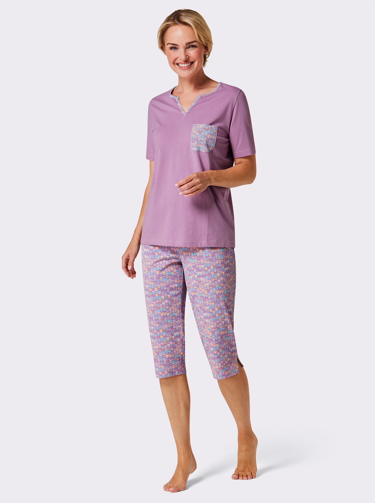 wäschepur Capri-pyjama - orchidee