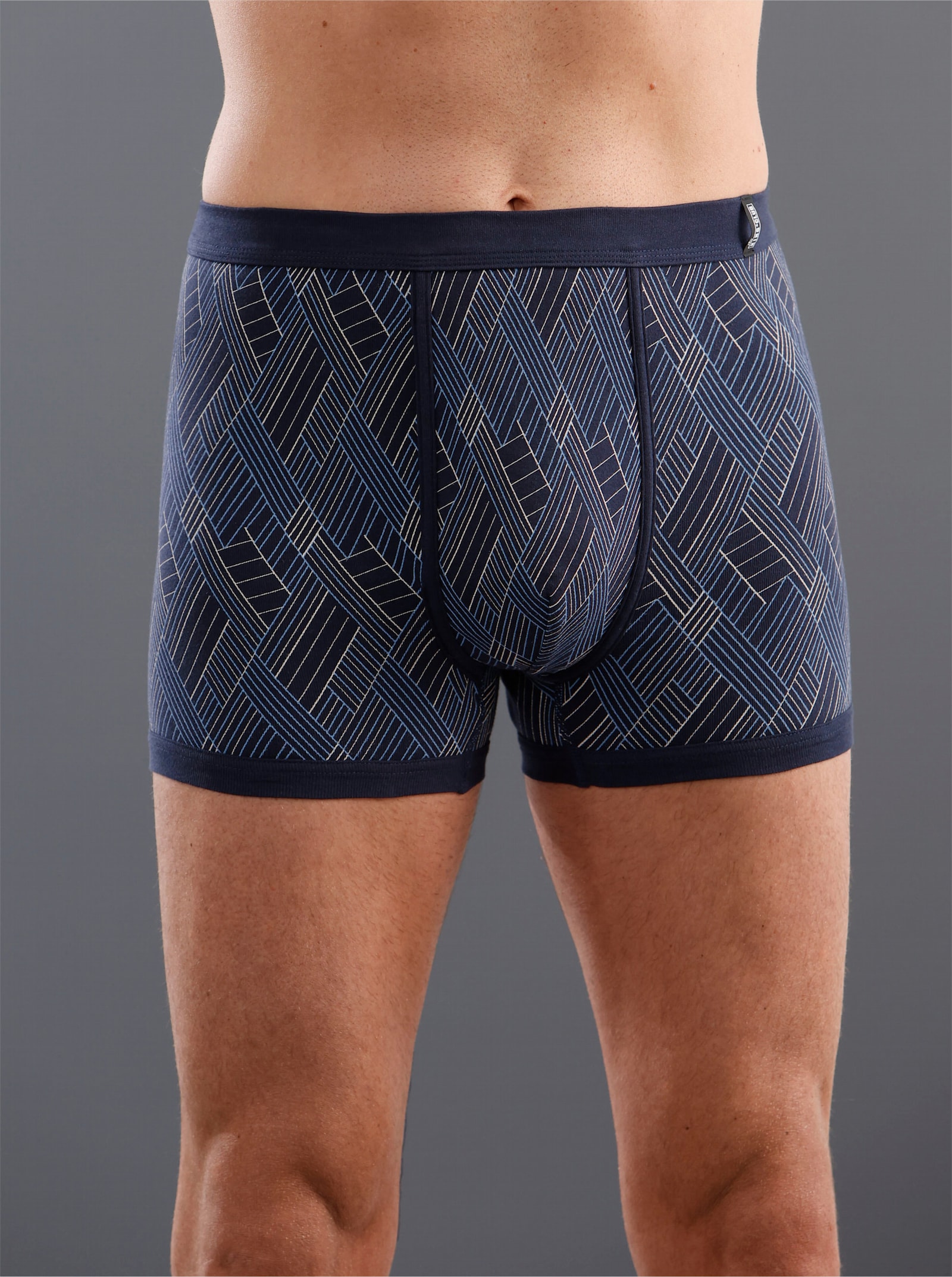 KINGsCLUB Boxerky - námořnická modrá-potisk