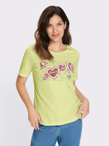 Trachtenshirt - pistazie-altrosa