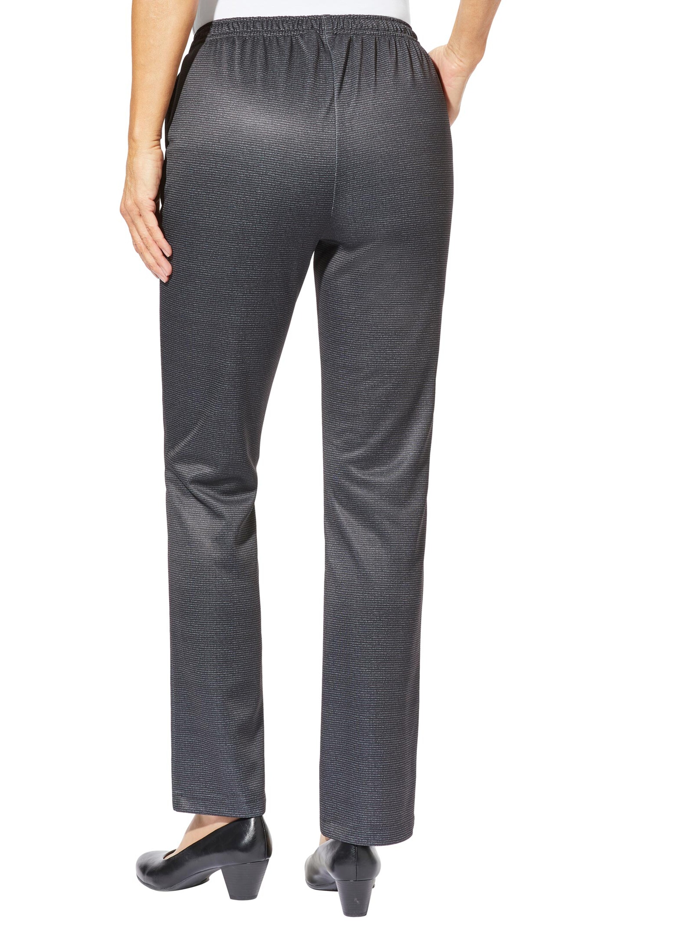 Jersey-Hose - anthrazit-gemustert