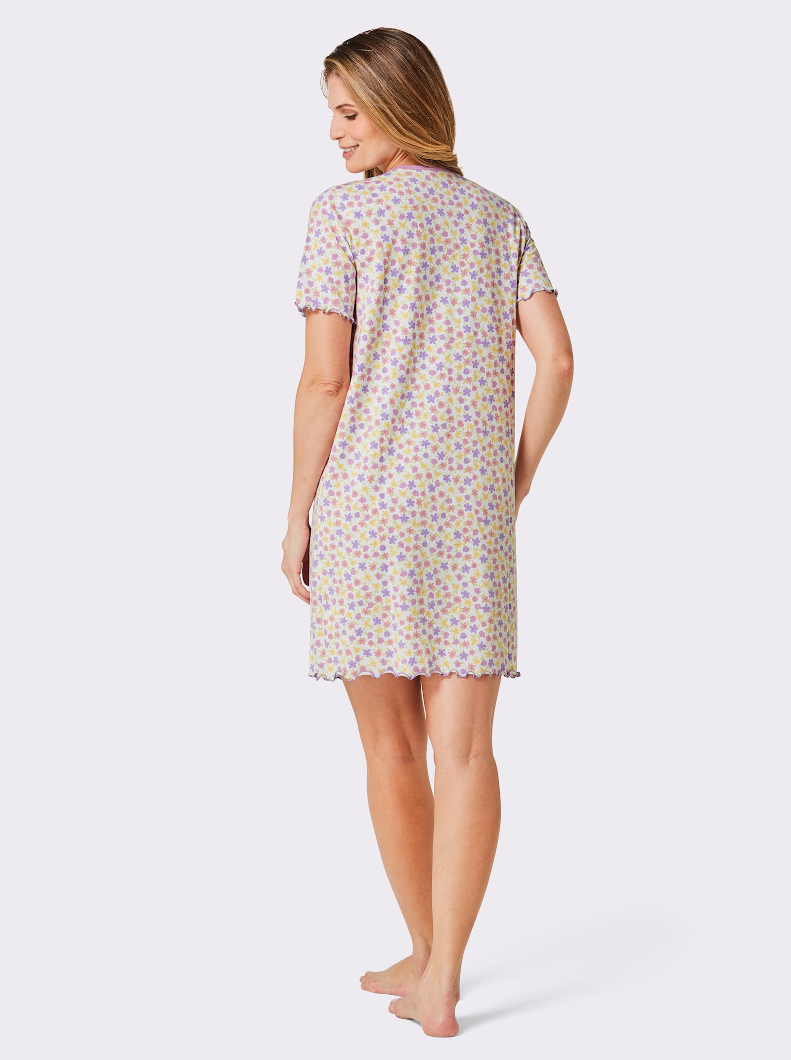 wäschepur Sleepshirts - weiss-orchidee-bedruckt + orchidee