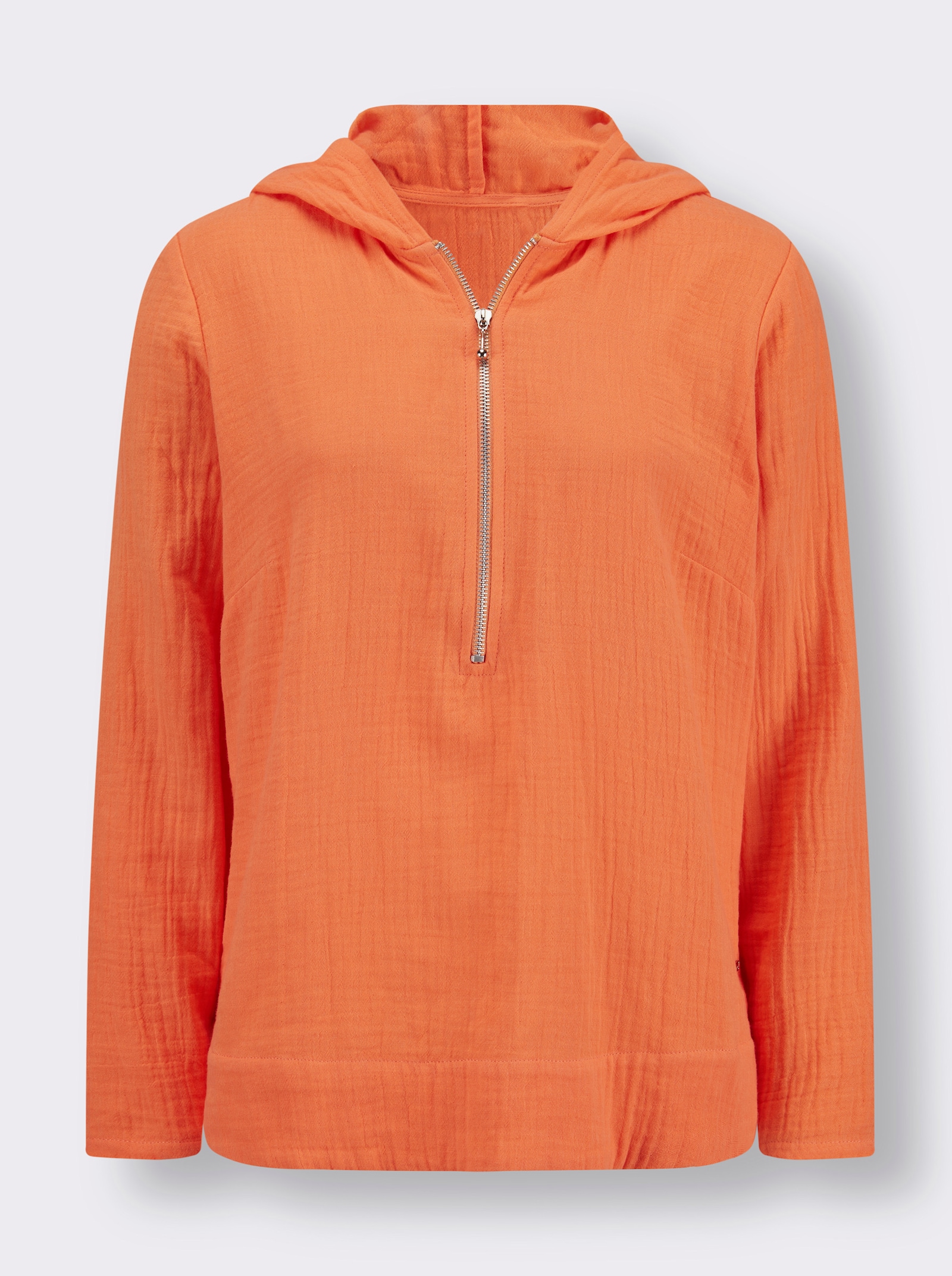 Blúzka, dl.rukávy, kap. - oranžová