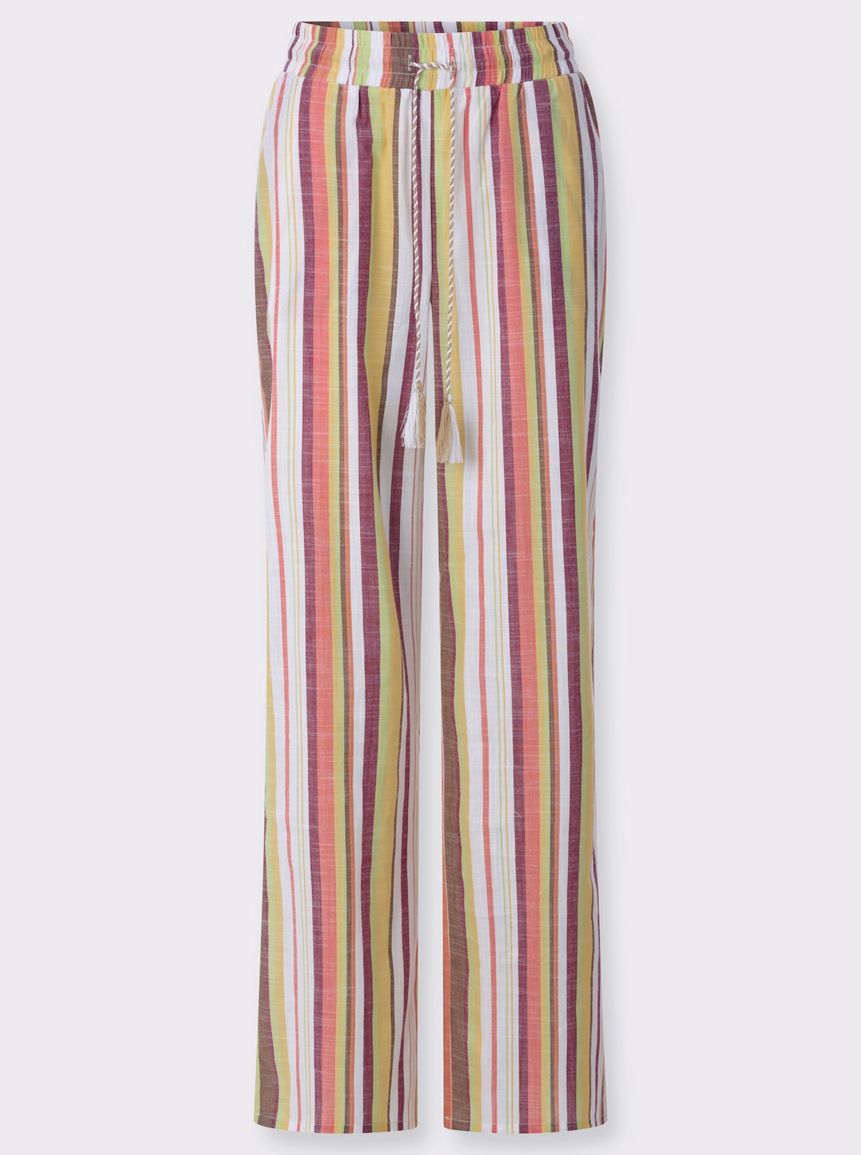 Schlupfhose - pistazie-ecru-gestreift