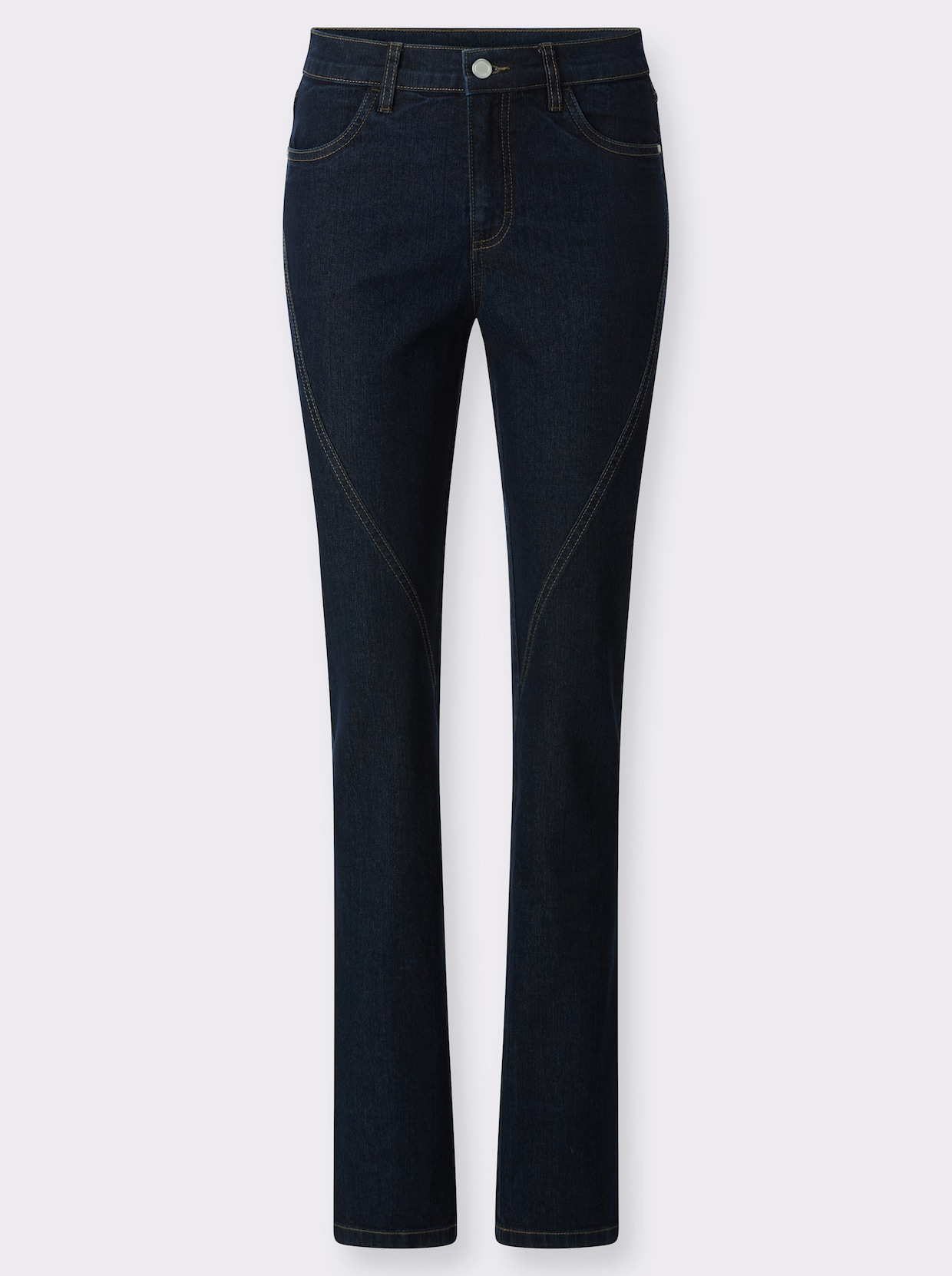 Jeans mit Ziernähten vorne - dark blue