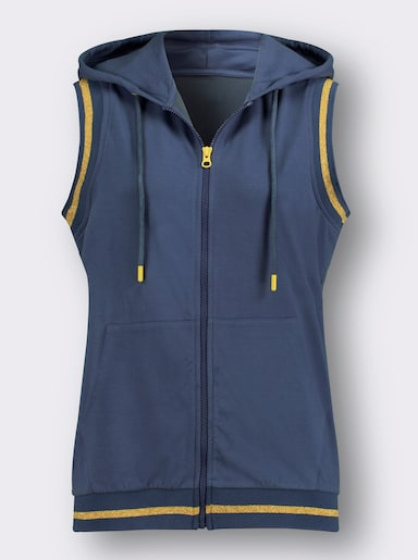feel good Gilet - rookblauw