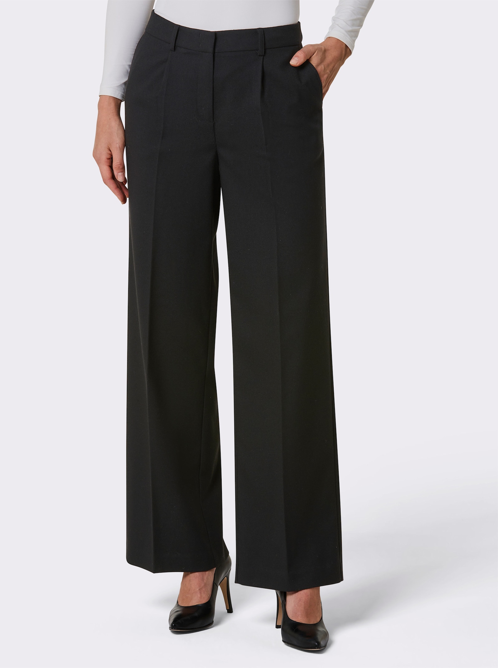 CREATION L PREMIUM Wollhose - schwarz