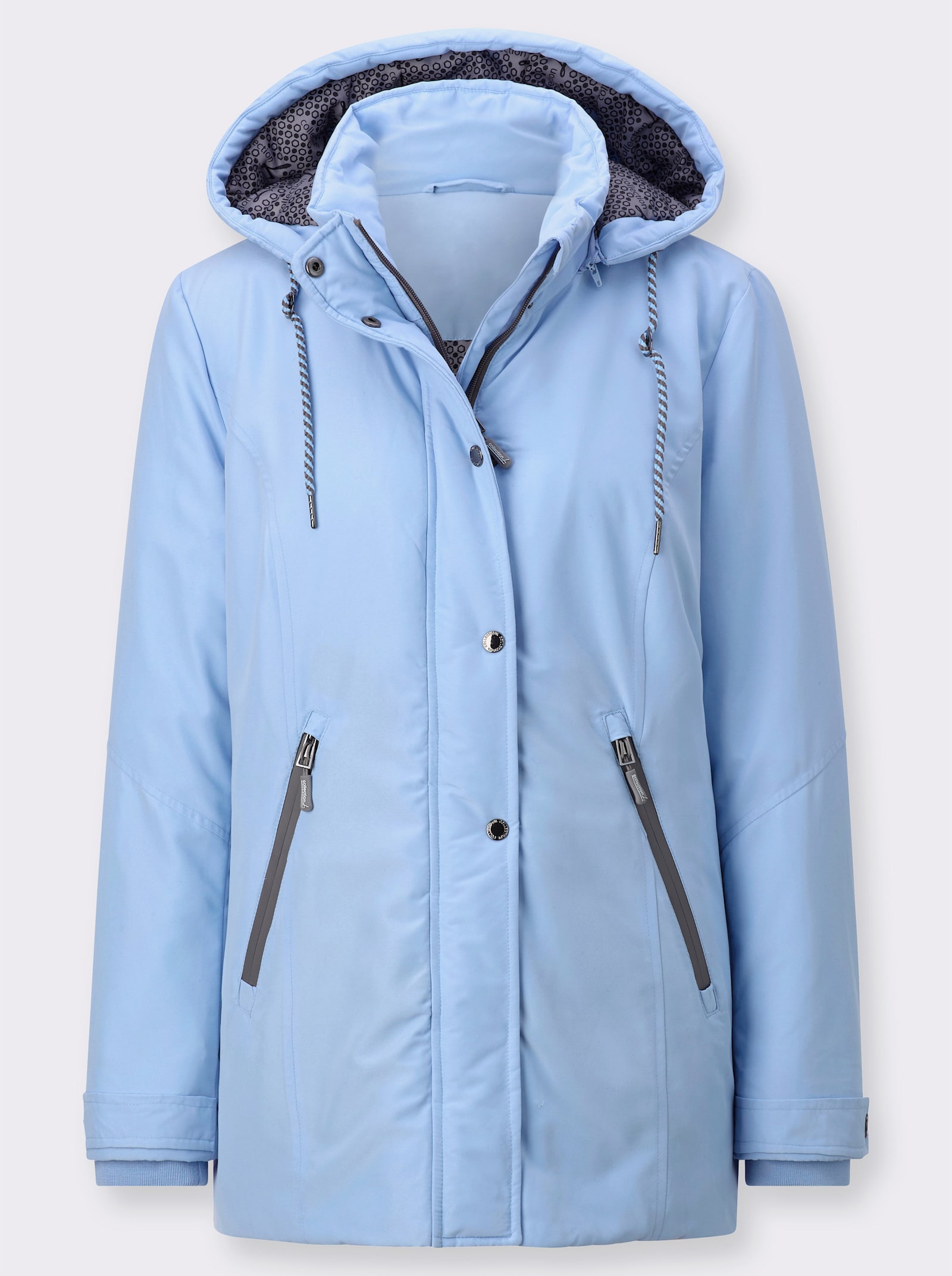 Jacke mit weitenregulierbaren Ärmeln - eisblau