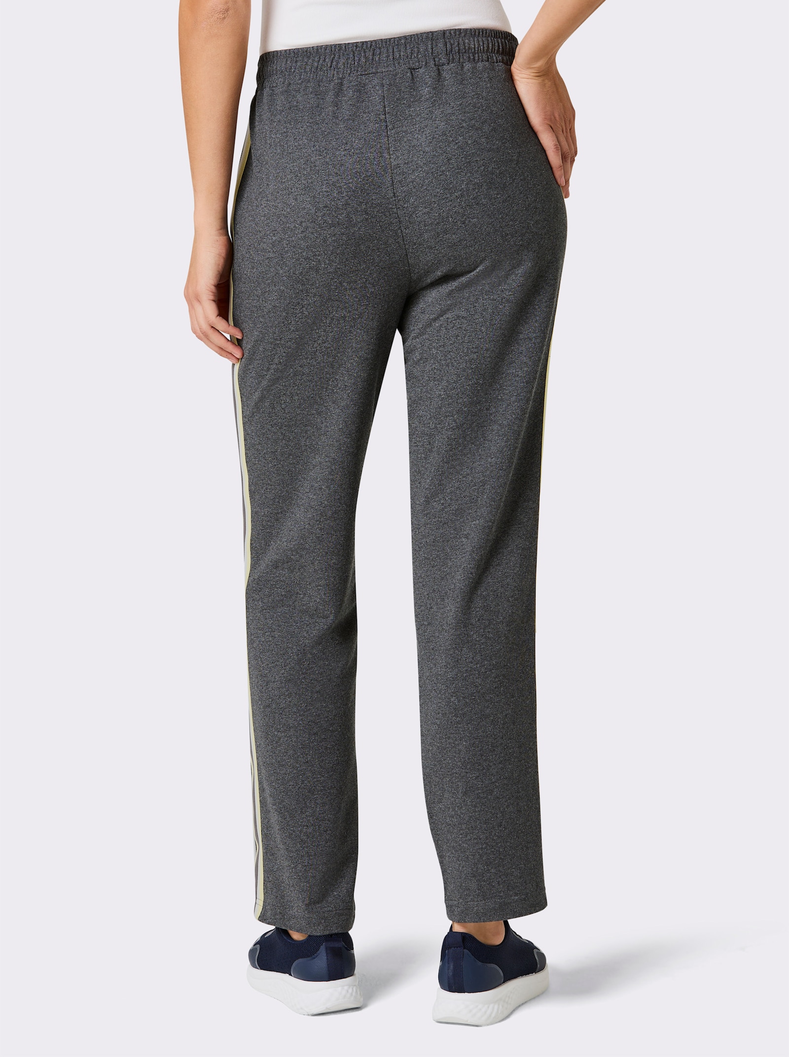 Catamaran Sports Freizeithose mit Kontraststreifen - anthrazit-meliert