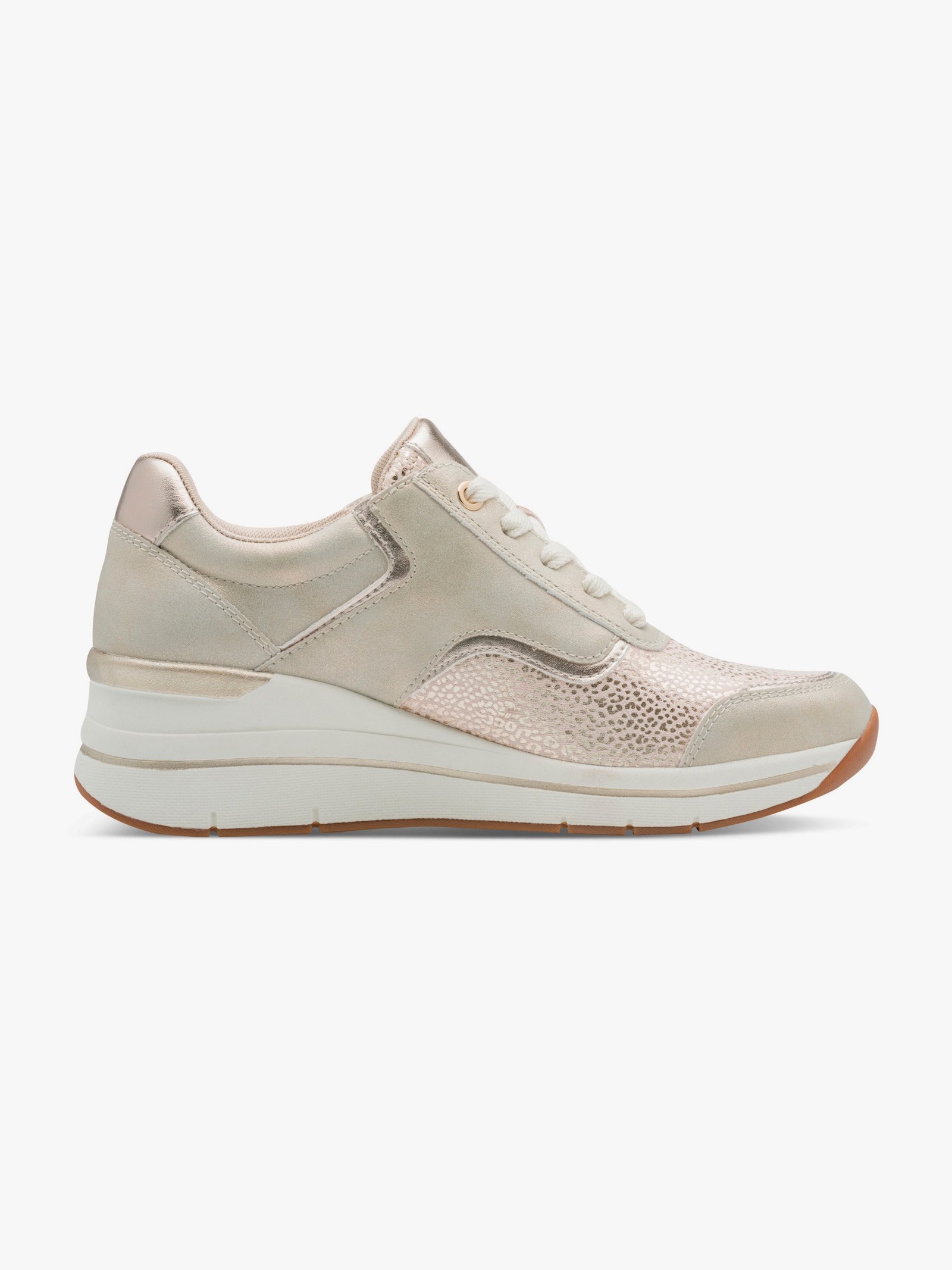 Jana Sneaker mit Zipper - goldfarben