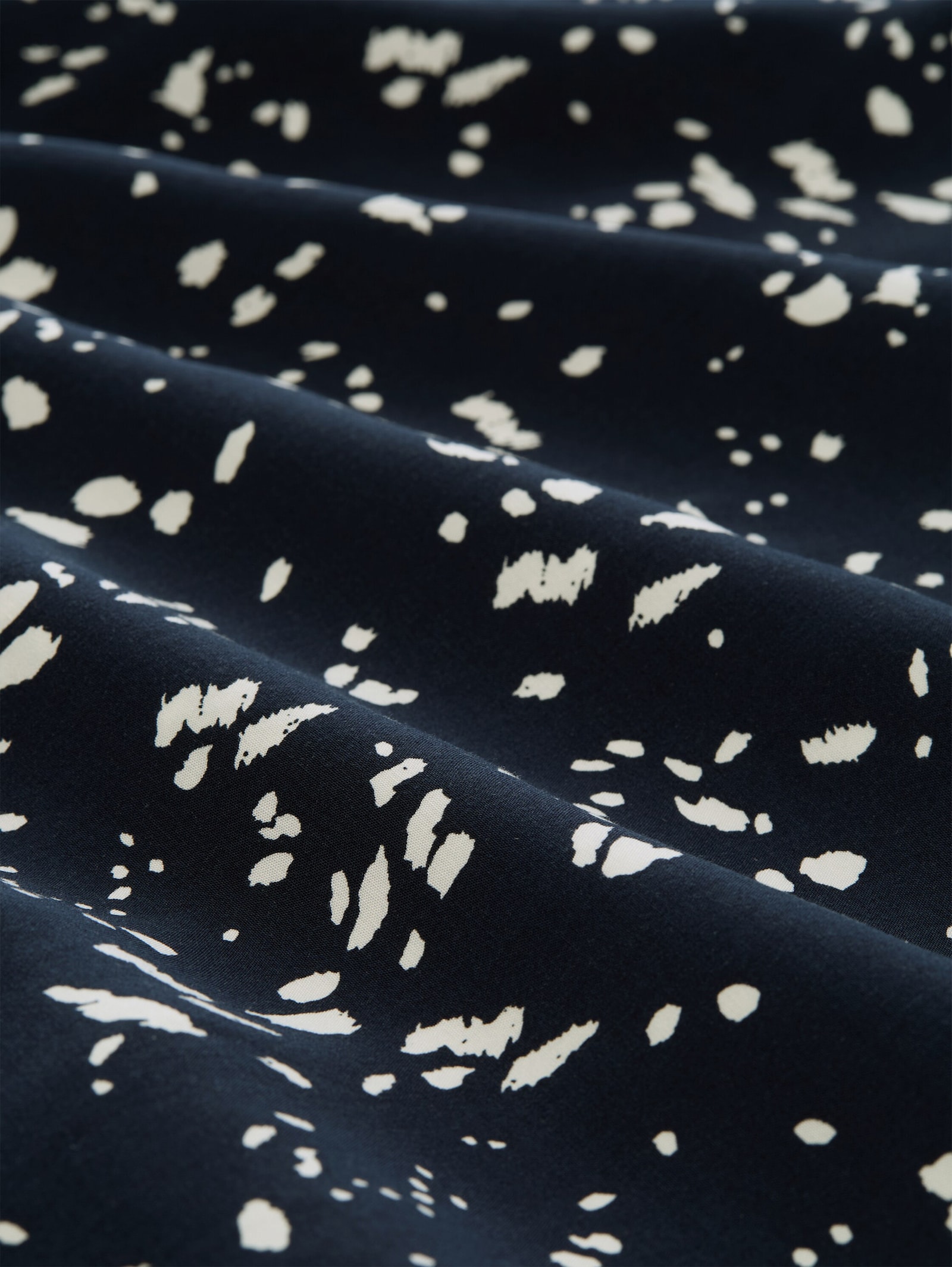 Kurzarmbluse - navy dot