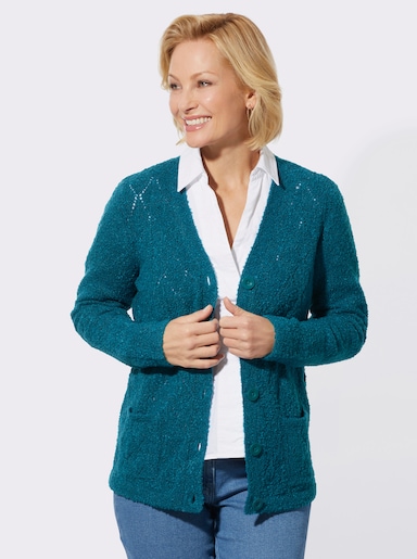 Strickjacke - aquapetrol-meliert