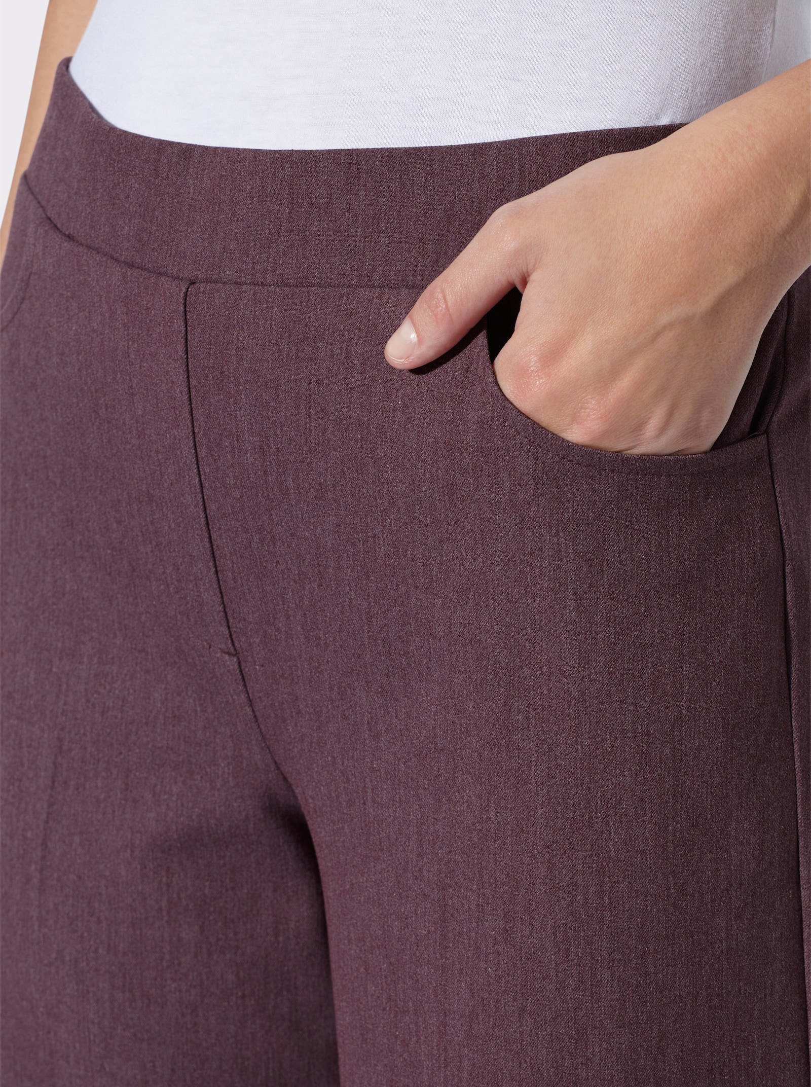 heine Hosen mit Bügelfalte - burgund-meliert