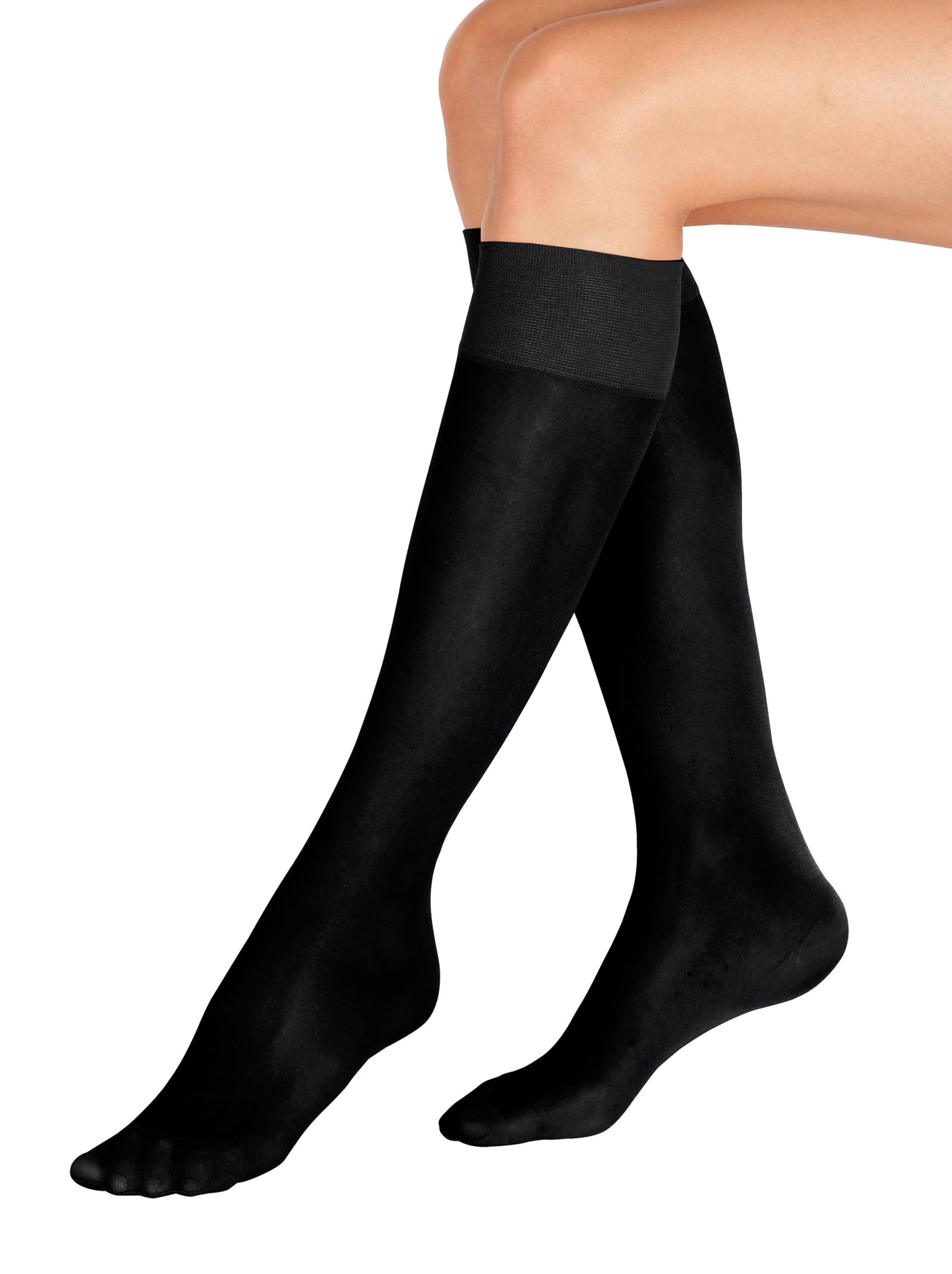 Stützkniestrümpfe - schwarz