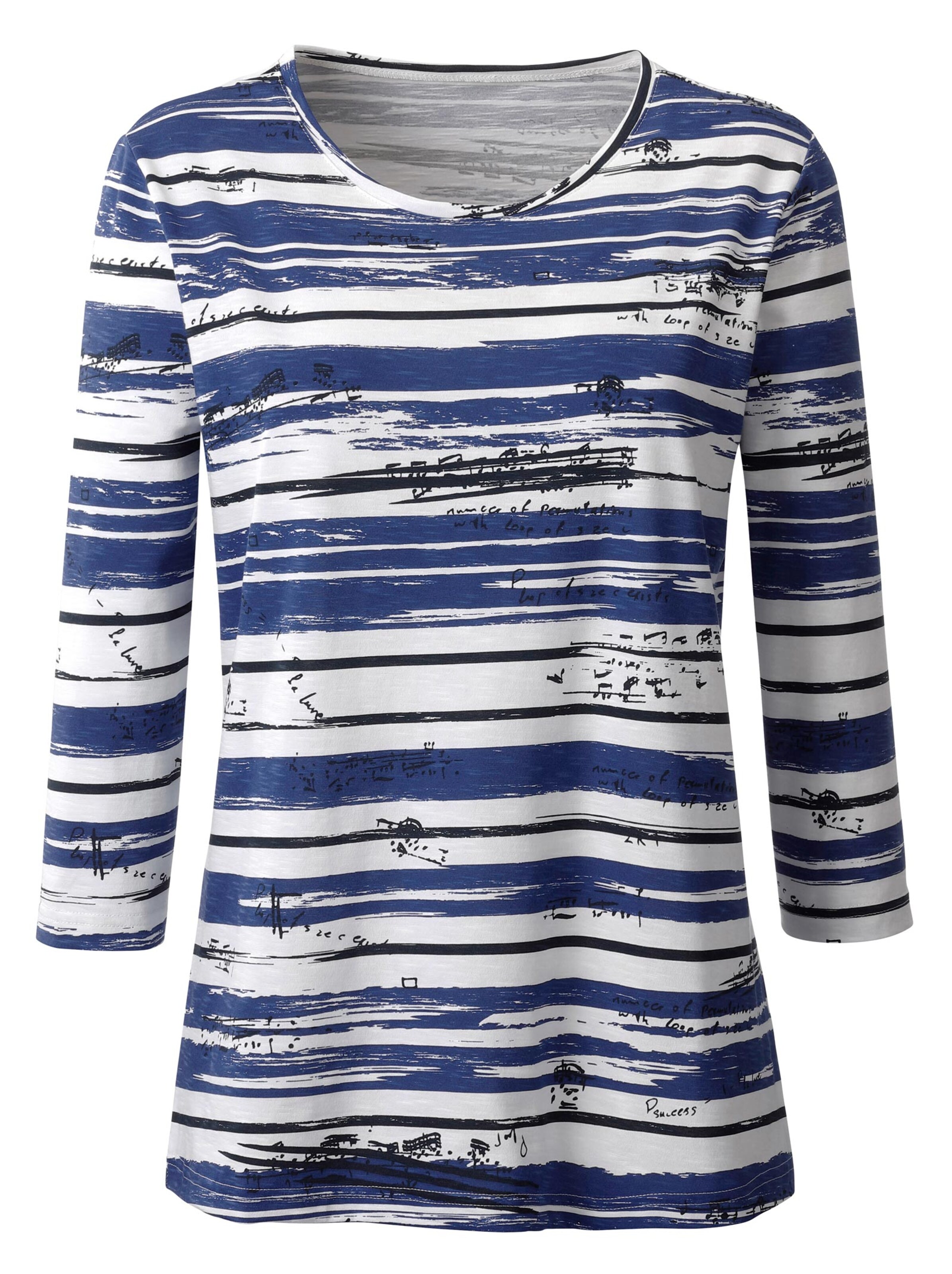 Collection L Shirt - royal-gestreift