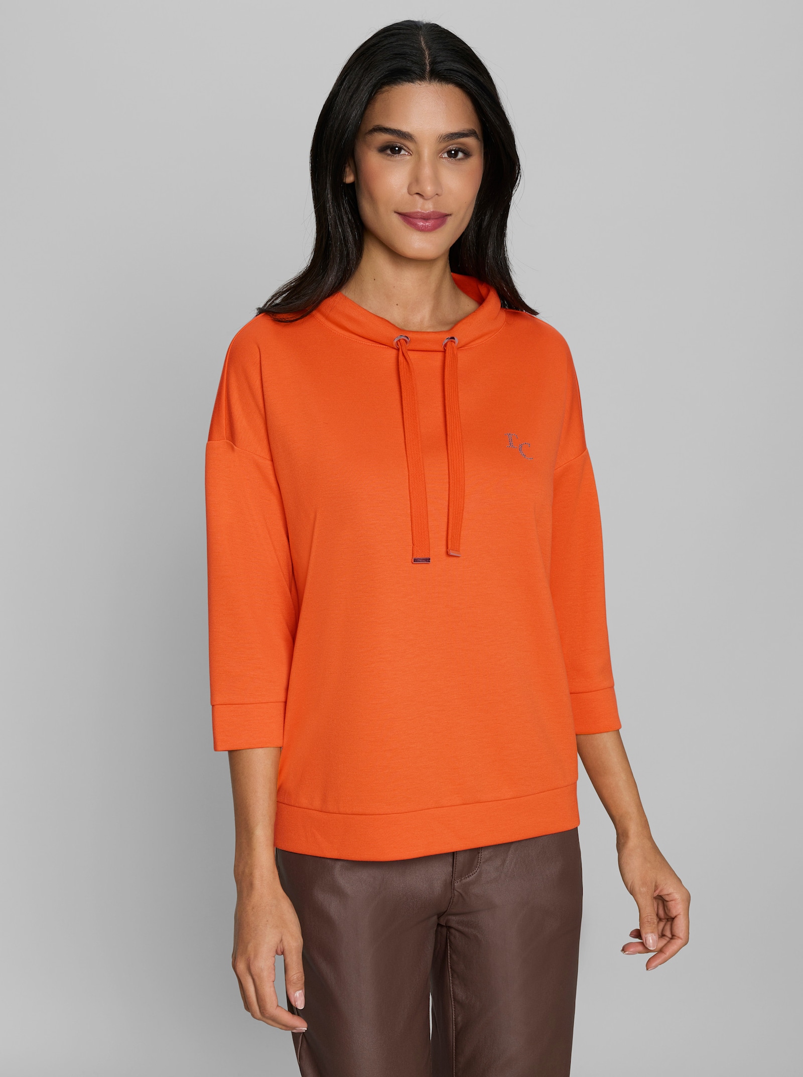 heine Sweatshirt mit Stehkragen - orange