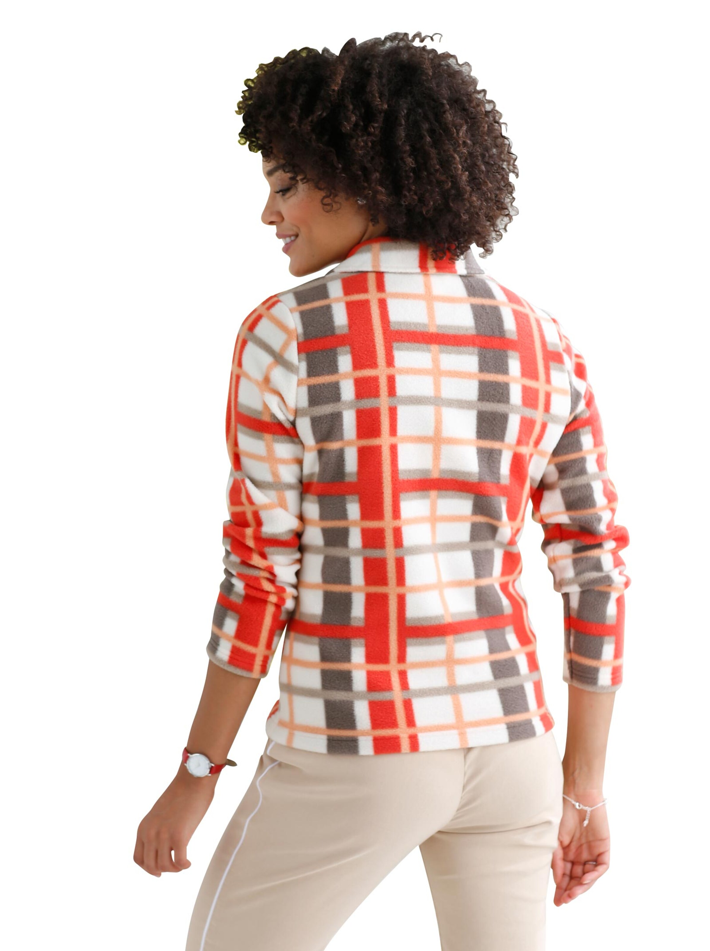 Fleece-Shirt - ecru-hummer-kariert