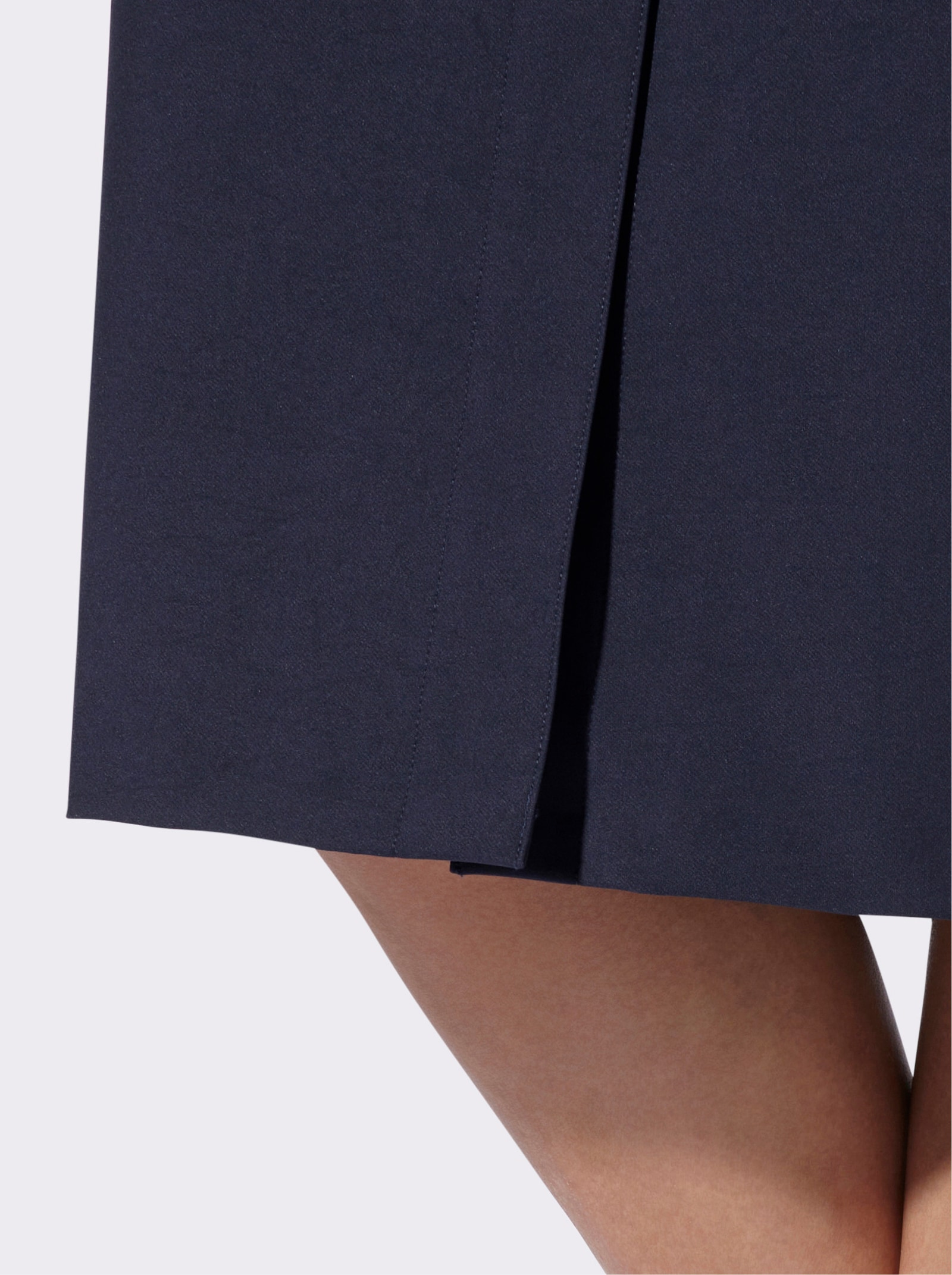 heine Bleistiftrock mit imitierter Knopfleiste - marine