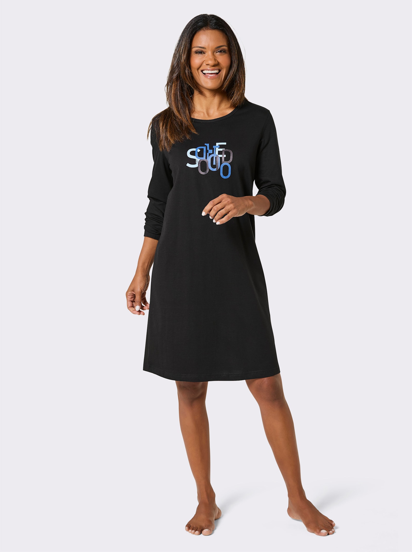 wäschepur Sleepshirts im 2er-Pack - apfel + schwarz