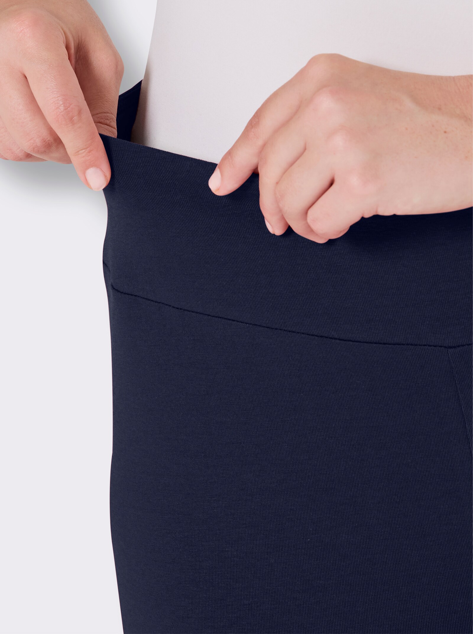 feel good Dehnbund-Hose mit Stretch - marine