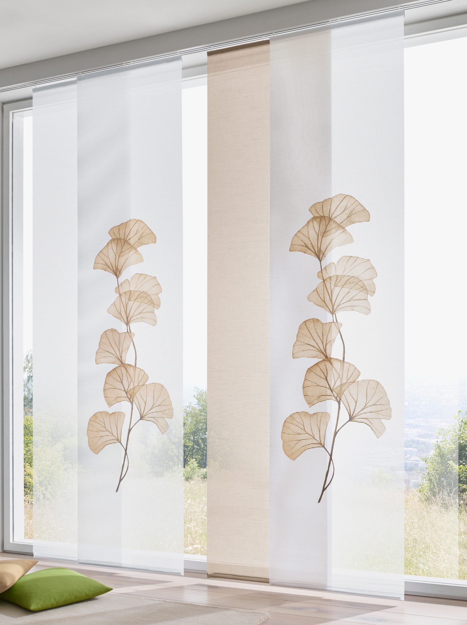 heine home Schiebevorhang in Bambus-Optik - sand