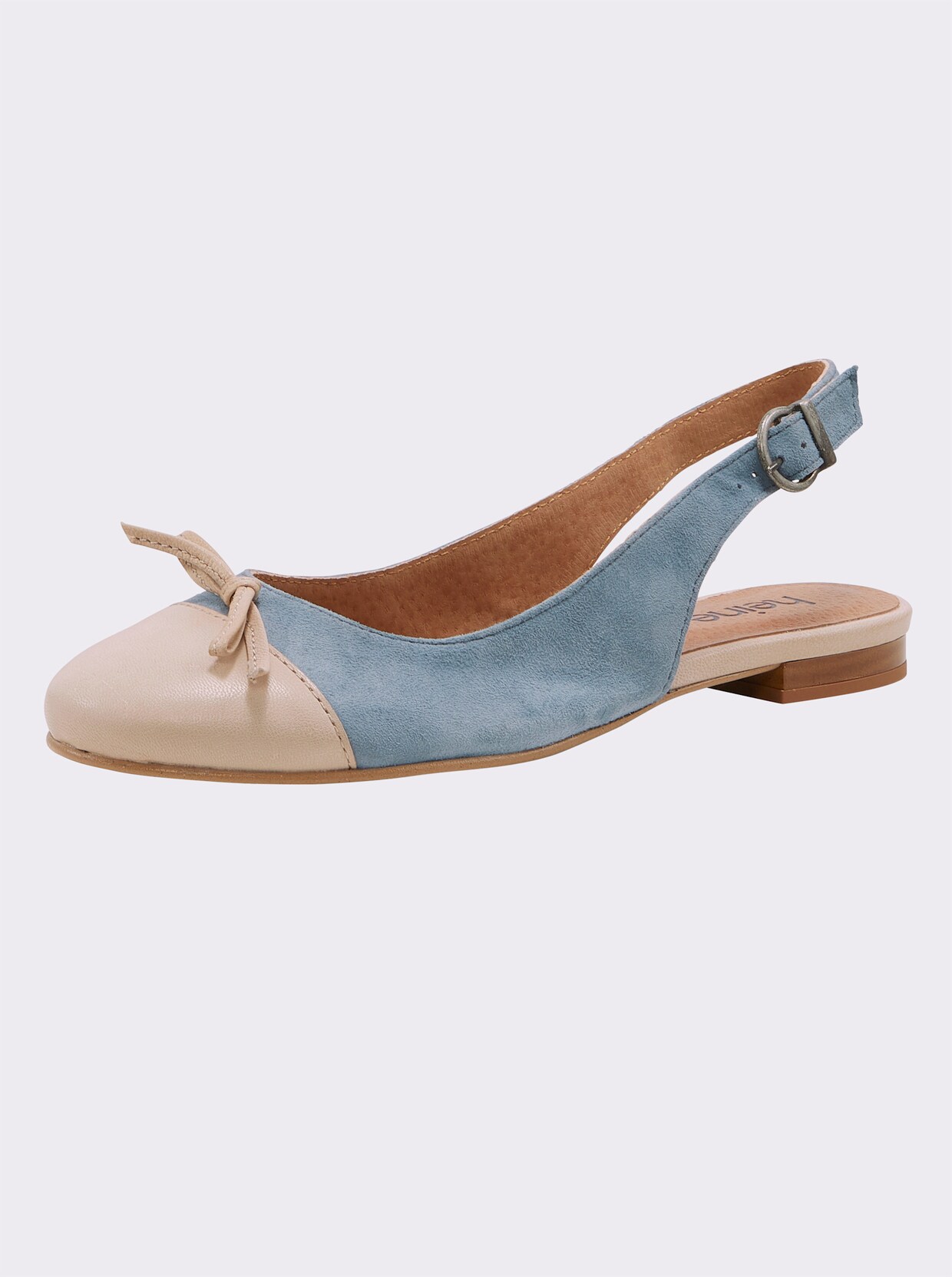heine Slingballerina - blau-beige
