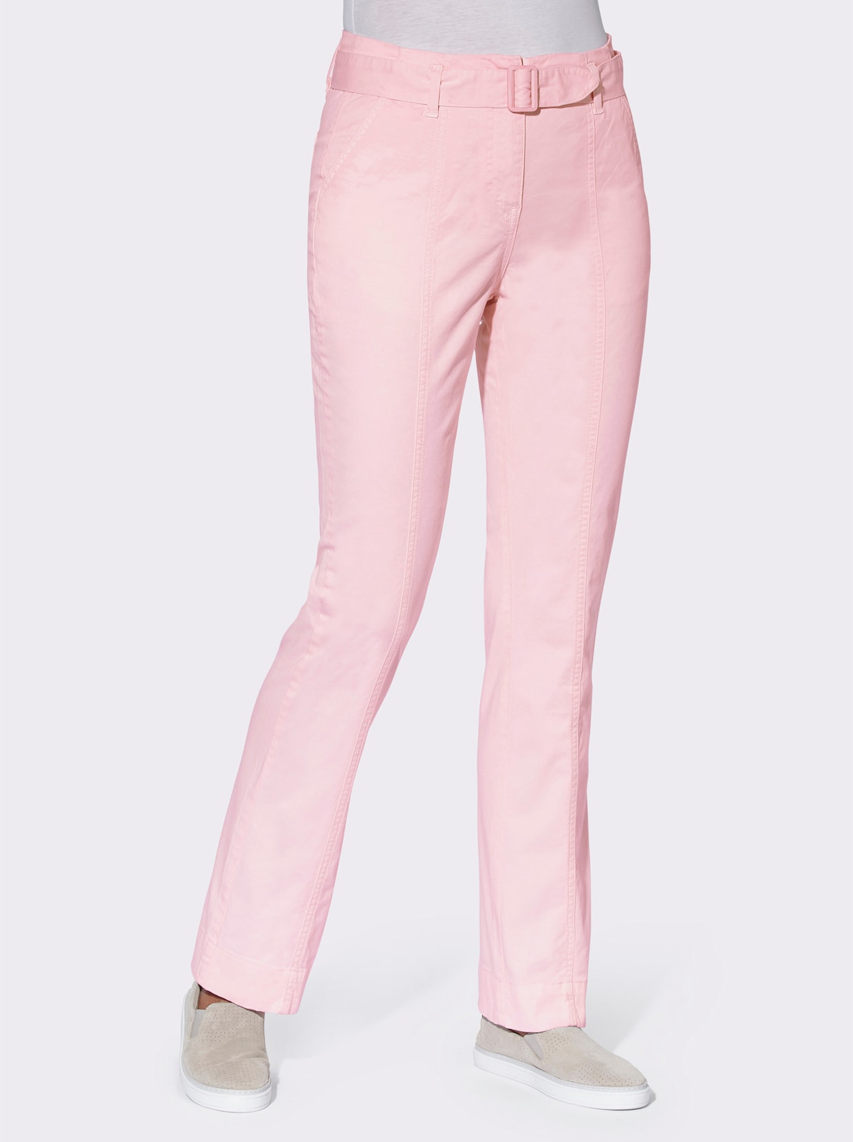 Strečové kalhoty - světle růžová