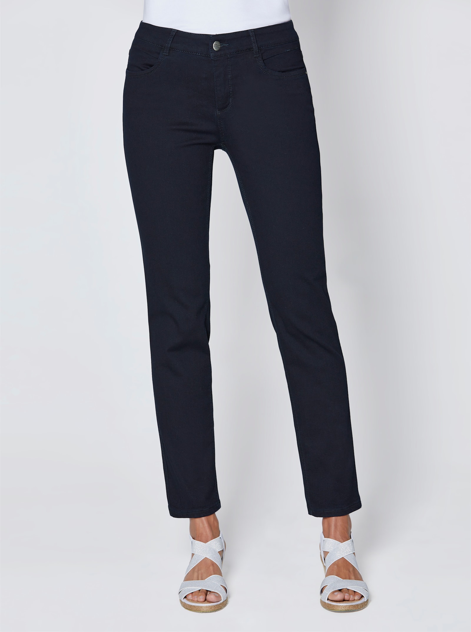 Ascari Stretch-Jeans in Röhren-Form - dark blue