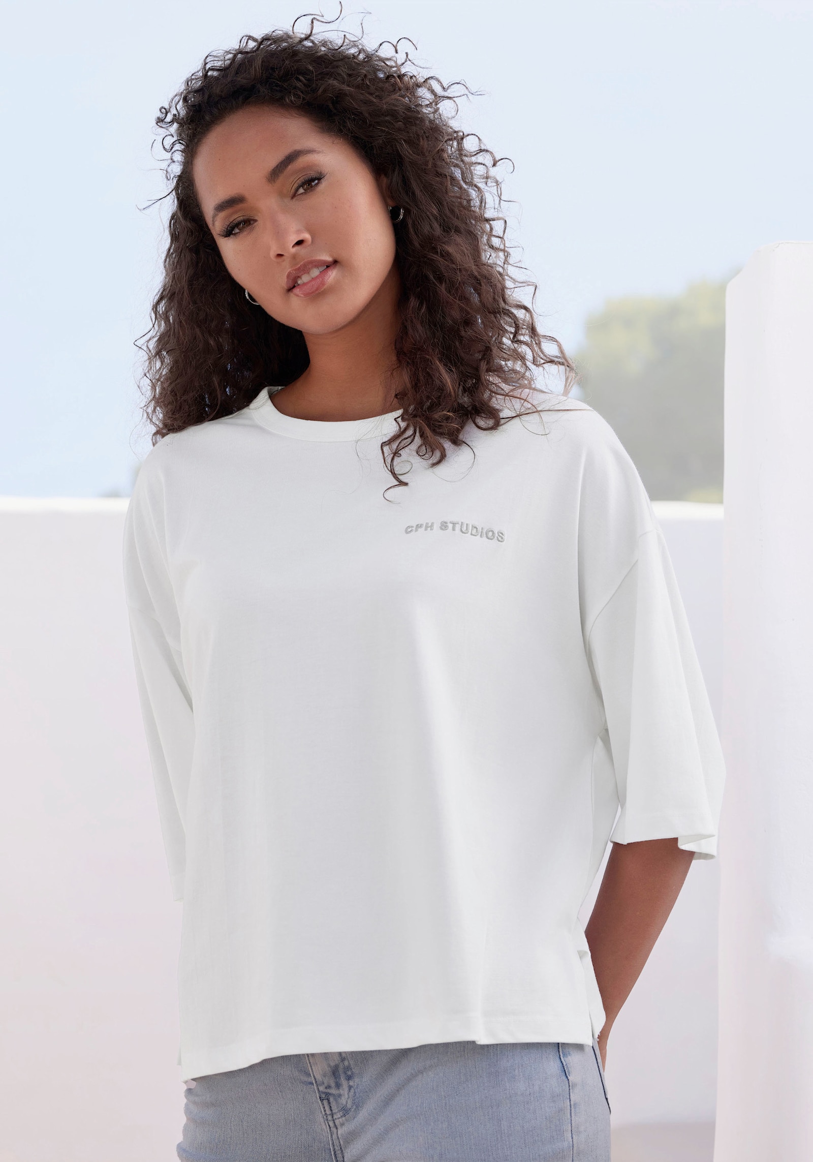 Copenhagen Studios Oversize-Shirt - bright white