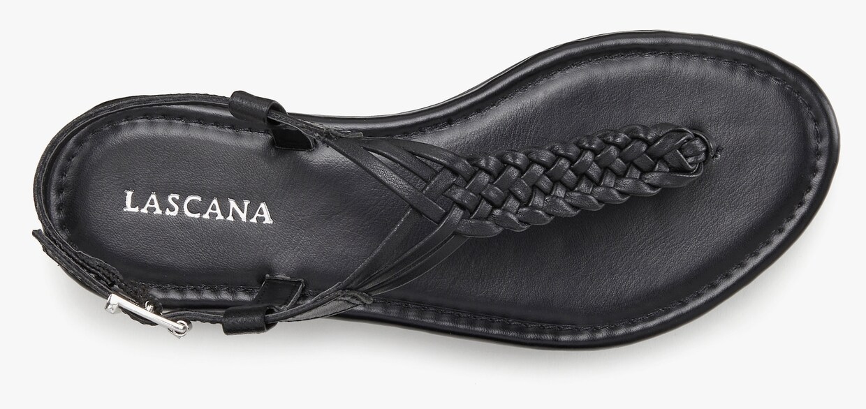 LASCANA Teenslipper - zwart/zwart