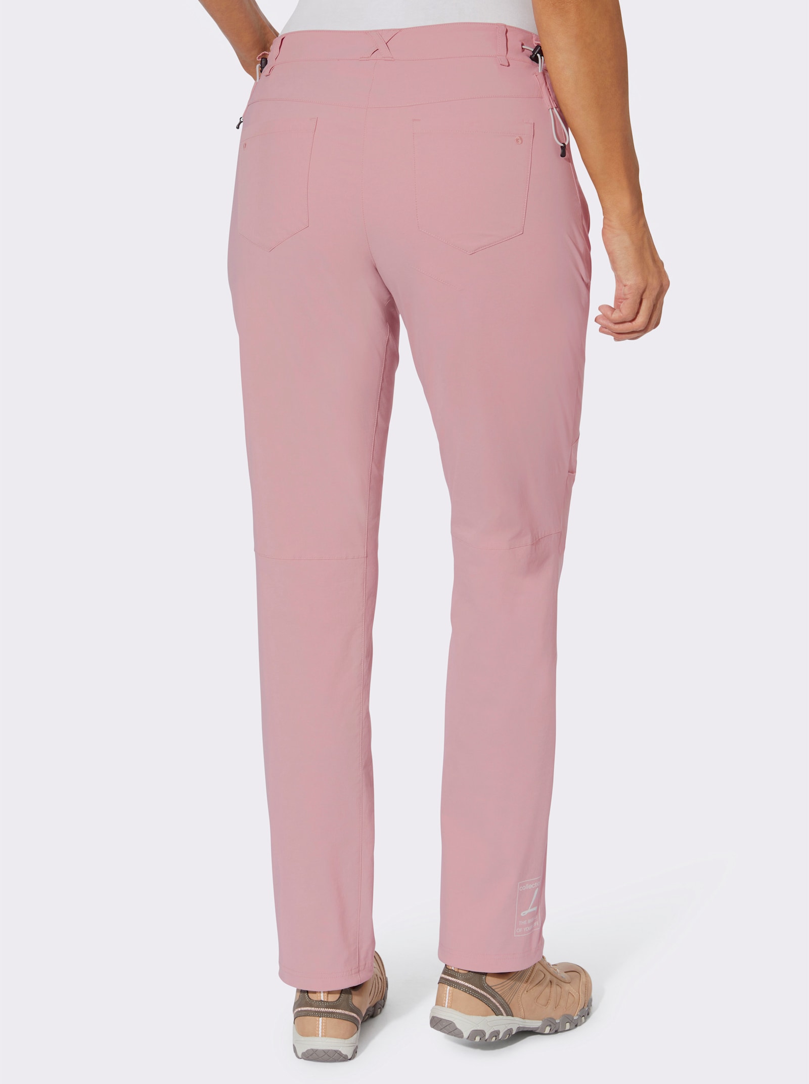 Functionele broek met tunnelkoord in de zoom - hortensia