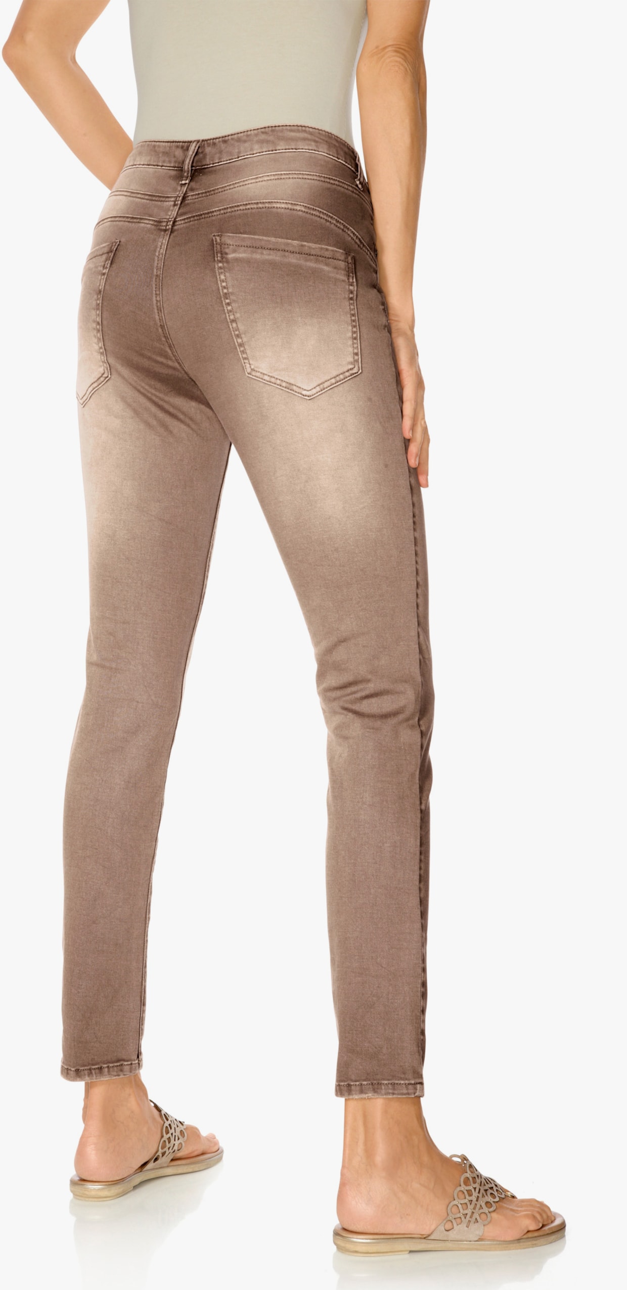 heine Pantalon boyfriend - moka usé