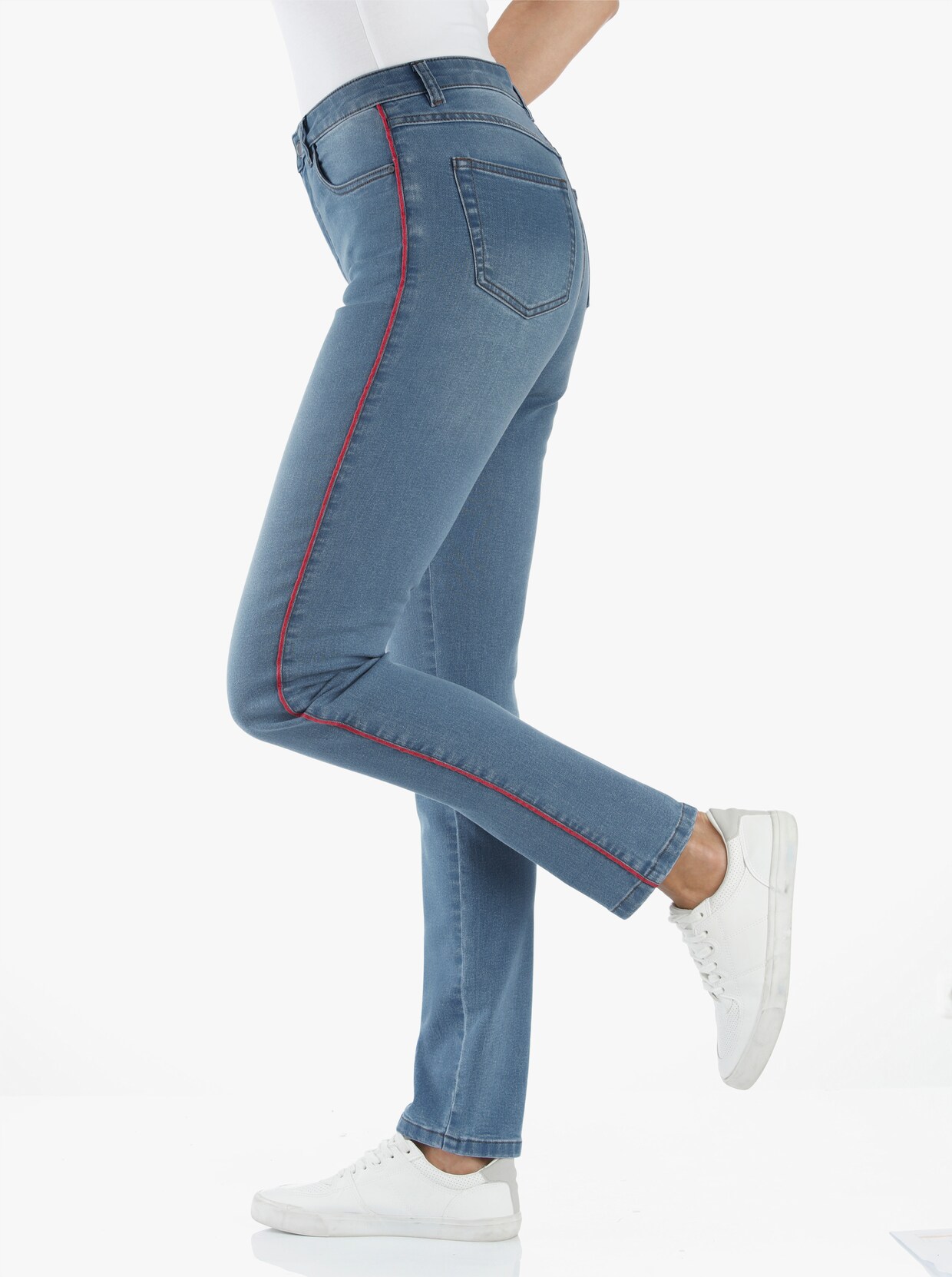 jeans - blue-bleached